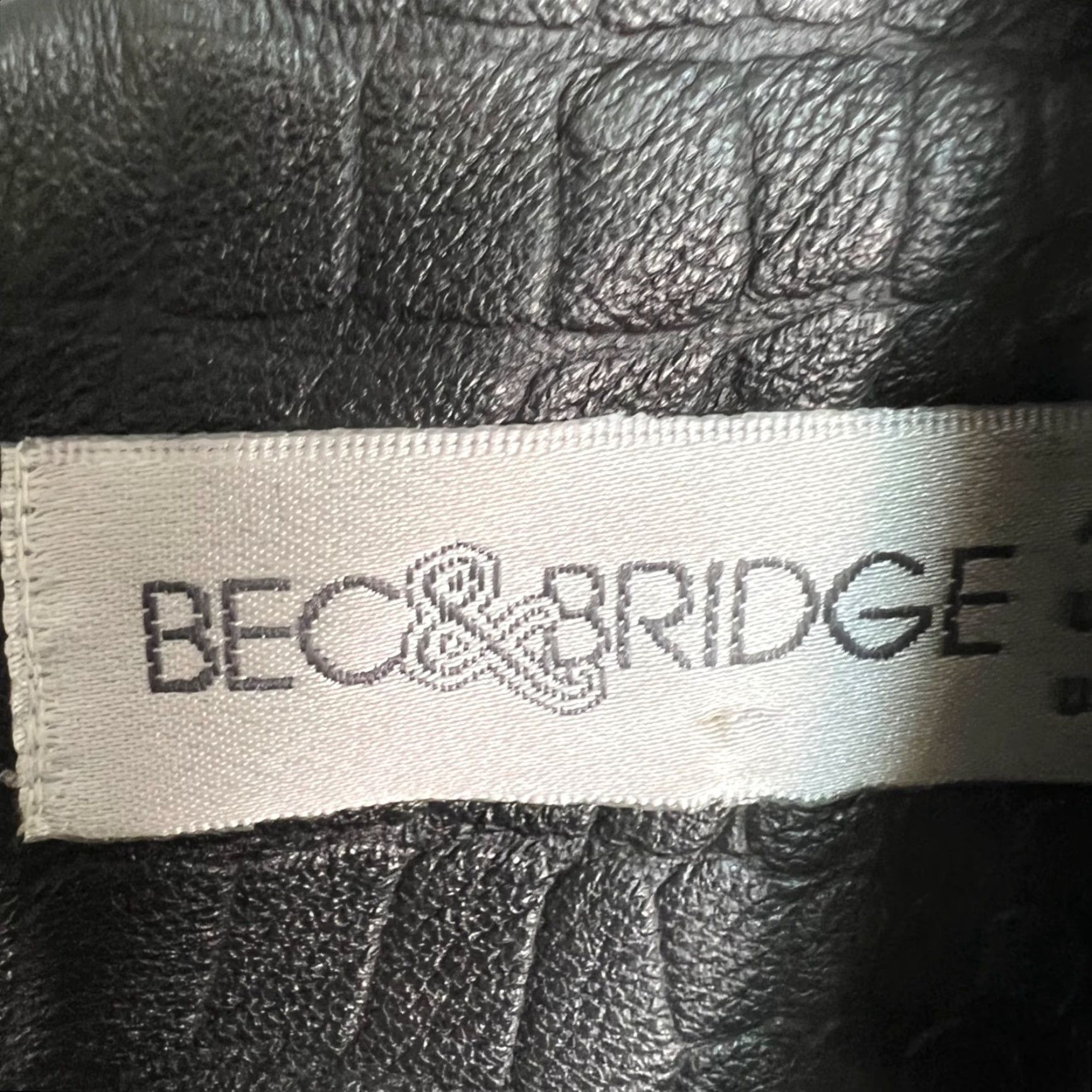 Vintage Bec & Bridge Black Croc-Embossed Leather Mini Dress Womens Size 2 Size XS / US 0-2 / IT 36-38 - 3 Thumbnail