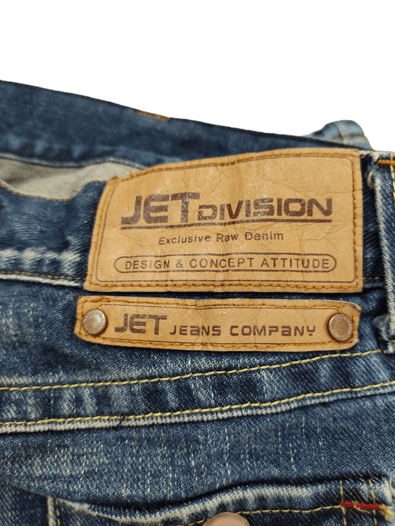 If Six Was Nine Flare Baggy Jeans Jet Division Distress Faded Denim Boot Cut Size US 35 - 17 Thumbnail