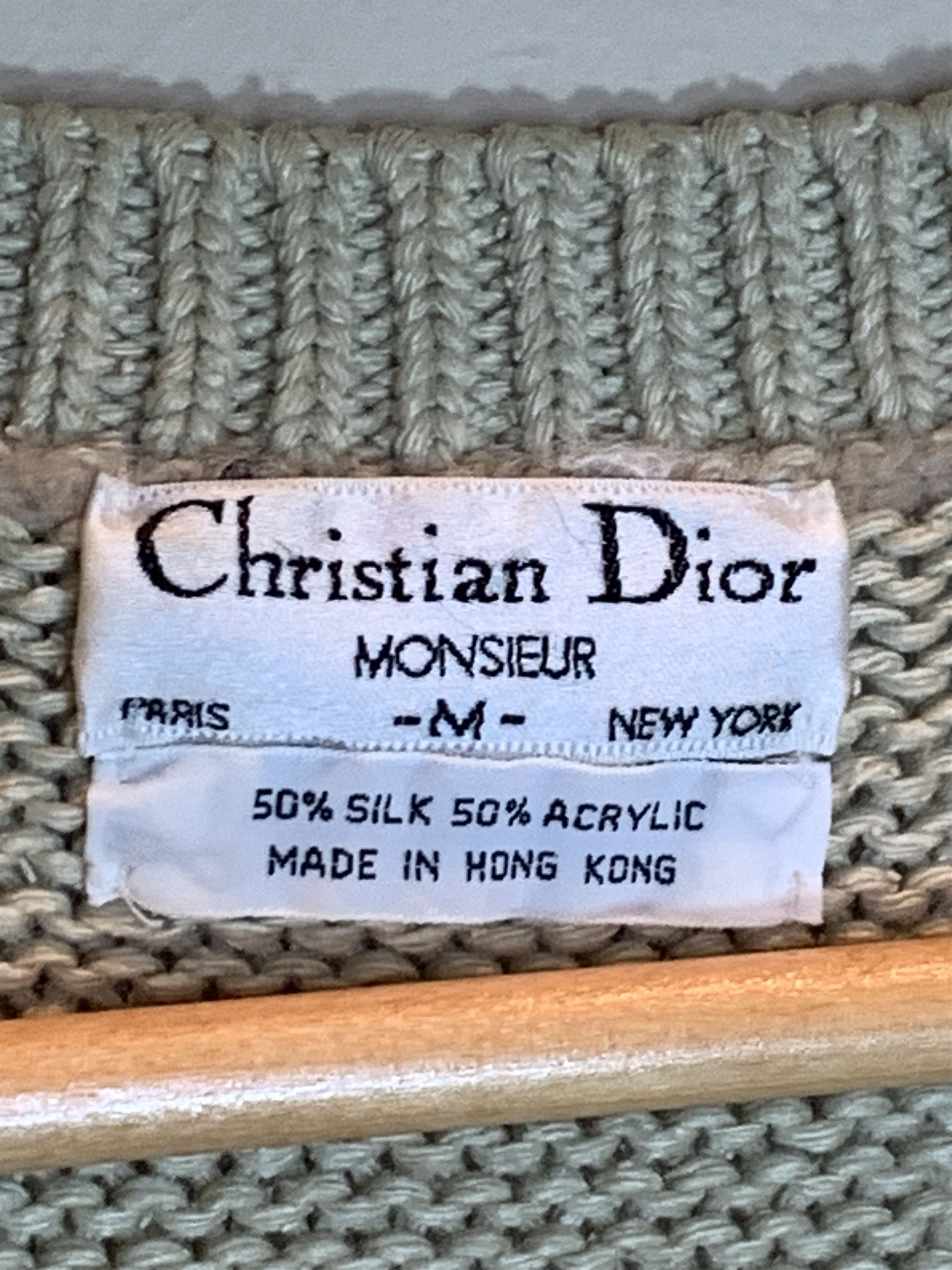Christian Dior Monsieur RARE* Vintage Christian Dior Monsieur Silk Knit Sweater Vest Size US M / EU 48-50 / 2 - 7 Thumbnail
