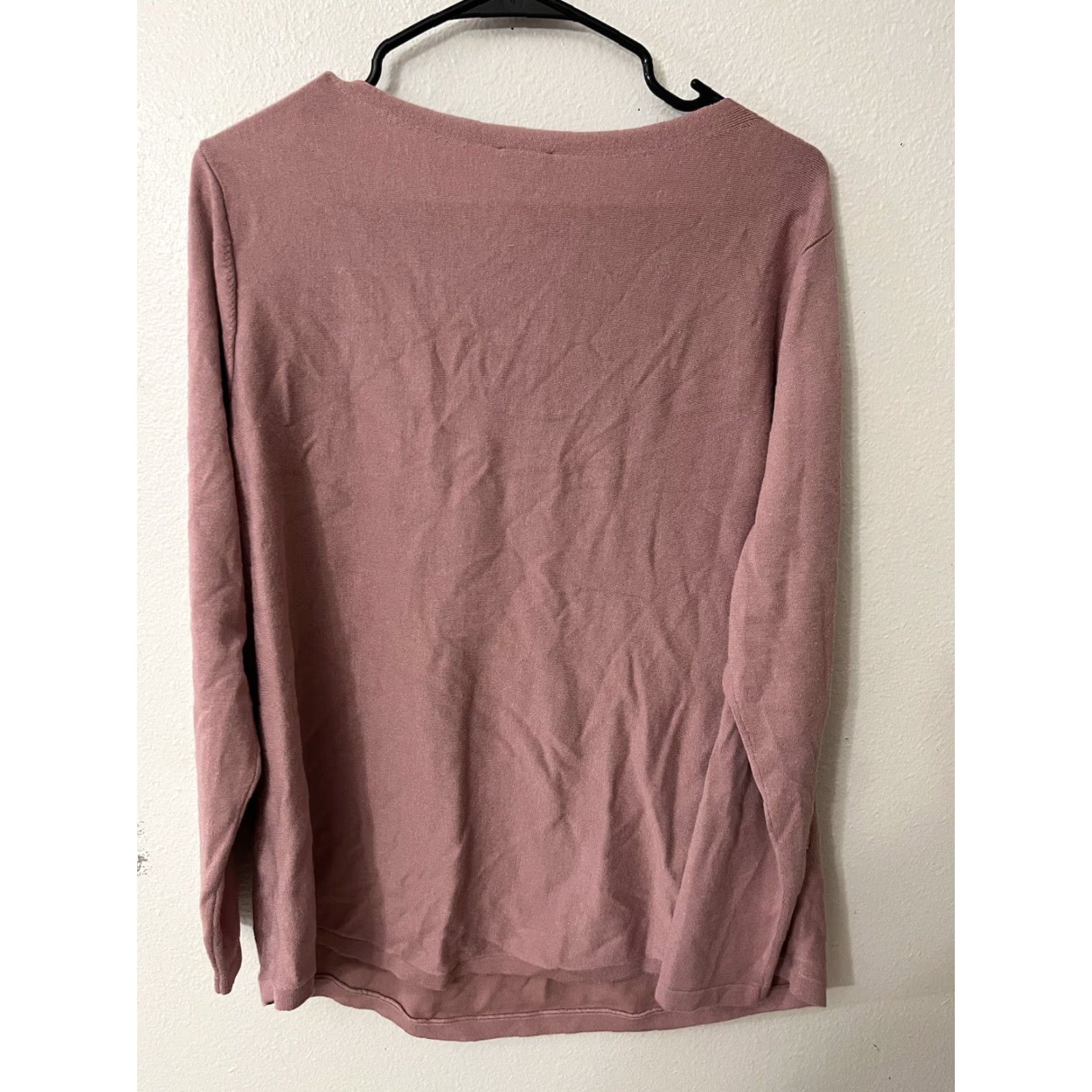 Vintage Chicos Womens Sweater 3 US Pink Knit Long Sleeve Polyester Blend Size XS / US 0-2 / IT 36-38 - 3 Thumbnail