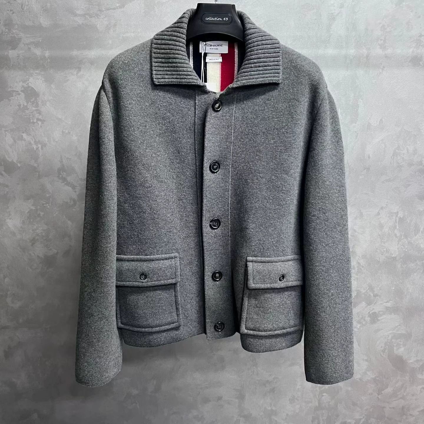 Thom Browne Thom Browne Gray RWB Stripe Merino Jacket Size US M / EU 48-50 / 2 - 1 Thumbnail