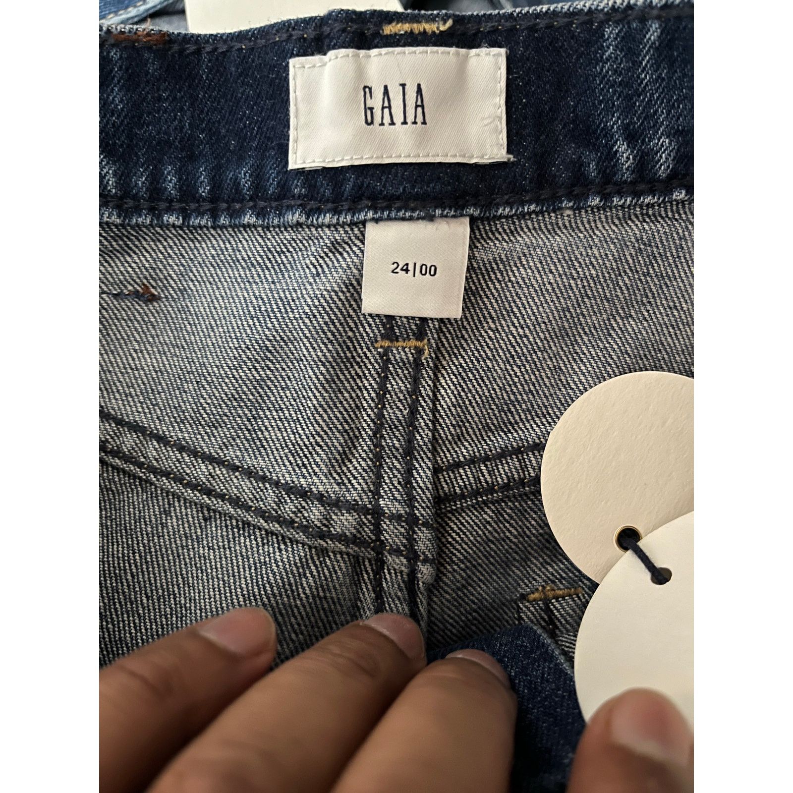 Cult Gaia Gap × Cult Gaia High Rise Stride Chain Jeans/ 24 /NWT Size 24" / US 00 / IT 34 - 9 Thumbnail