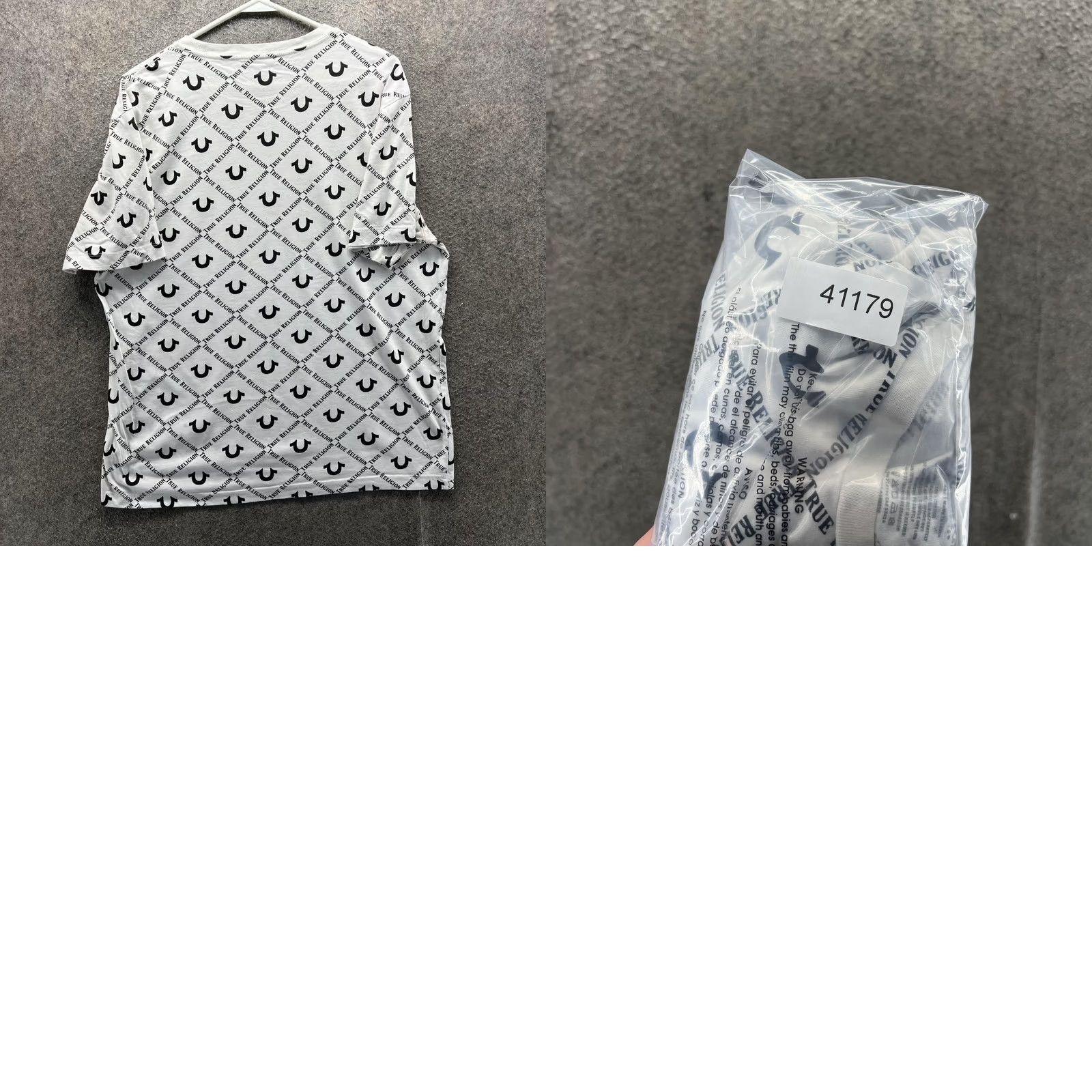 True Religion True Religion Shirt Mens 2XL White Allover Horseshoe Logo Graphic Tee Tagless Shirt Mens 2XL White Graphic Print Logo Tee Size US XXL / EU 58 / 5 - 8 Thumbnail