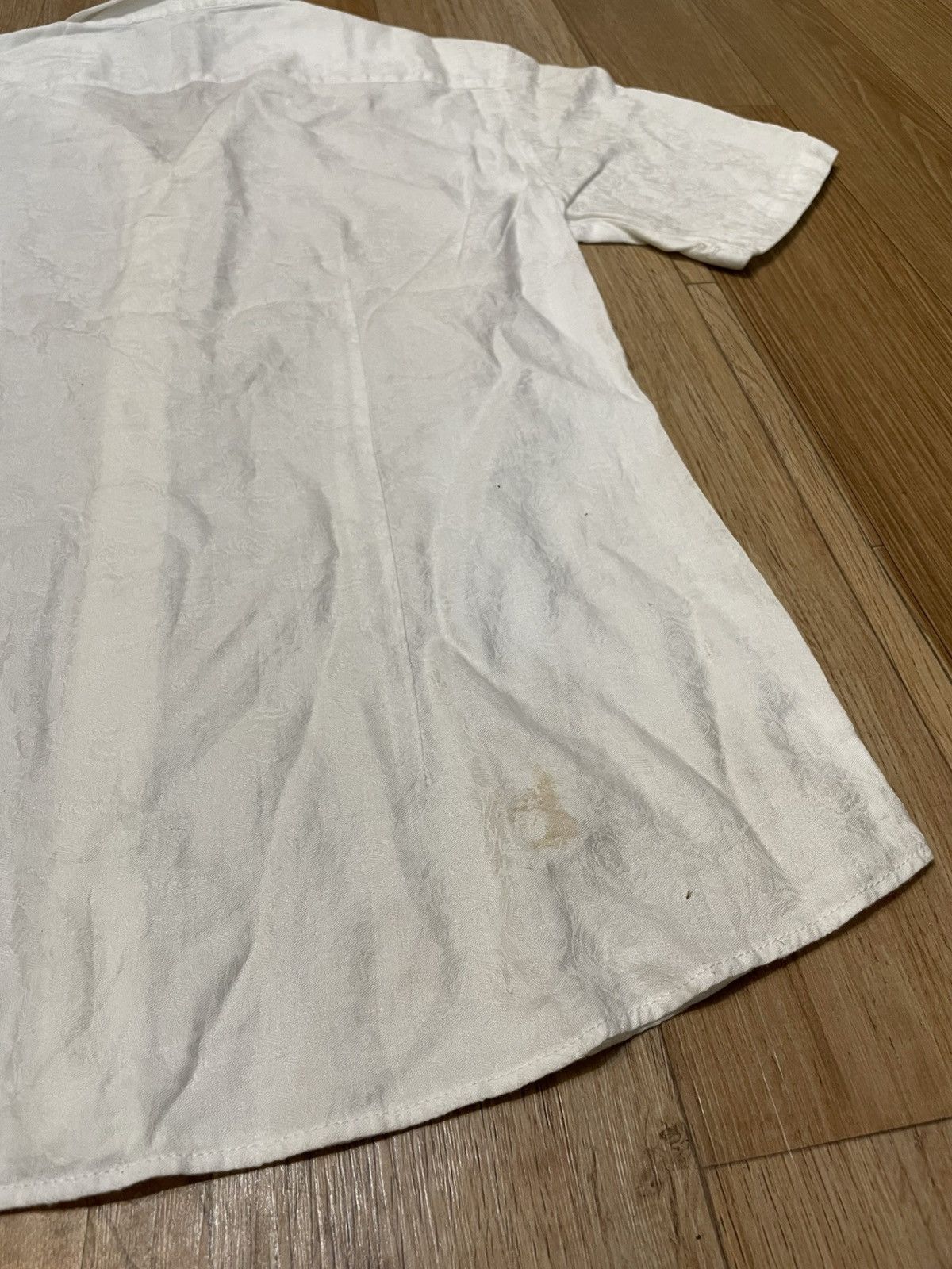 Tornado Mart Tornado Mart Button Up Slim Fit Shirt Rose Embroidery Size US M / EU 48-50 / 2 - 10 Thumbnail