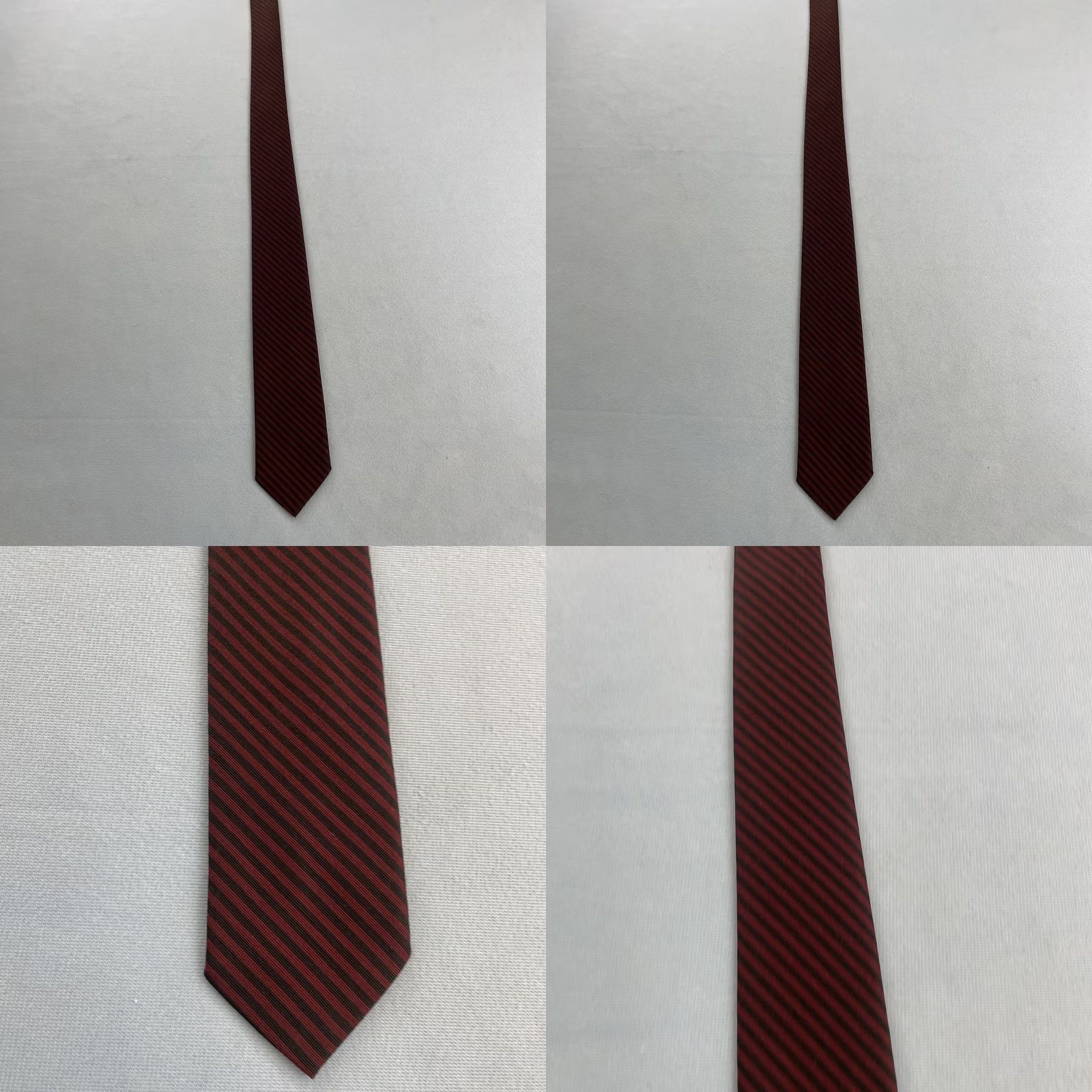 MCM vtg 60s Wool Dacron NeckTie Slim 2" Red Black Stripe MCM Capsule Tie 2x57 Capsule Slim Necktie Mens Tie Size ONE SIZE - 10 Thumbnail