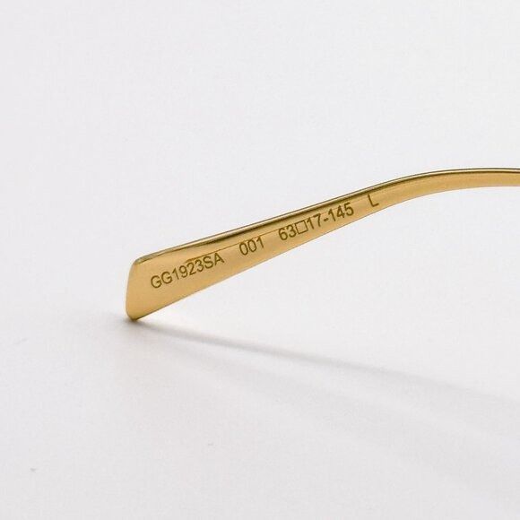 Gucci NEW GUCCI GG1923SA 001 SUNGLASSES GOLD GREY WOMEN EYEWEAR Size ONE SIZE - 12 Thumbnail