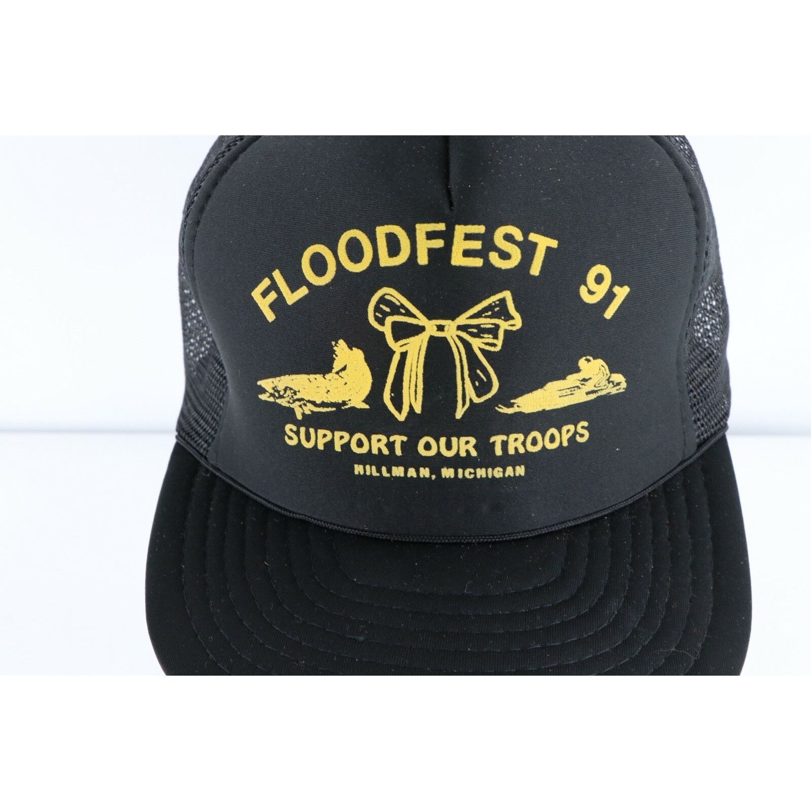 Vintage Vintage 90s Floodfest 1991 Fishing Tournament Michigan Hat Size ONE SIZE - 2 Thumbnail