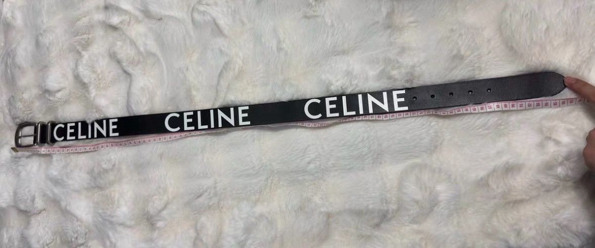 Celine Celine Slogan logo buckle belt 2501-Nextarrow Size ONE SIZE - 7 Thumbnail