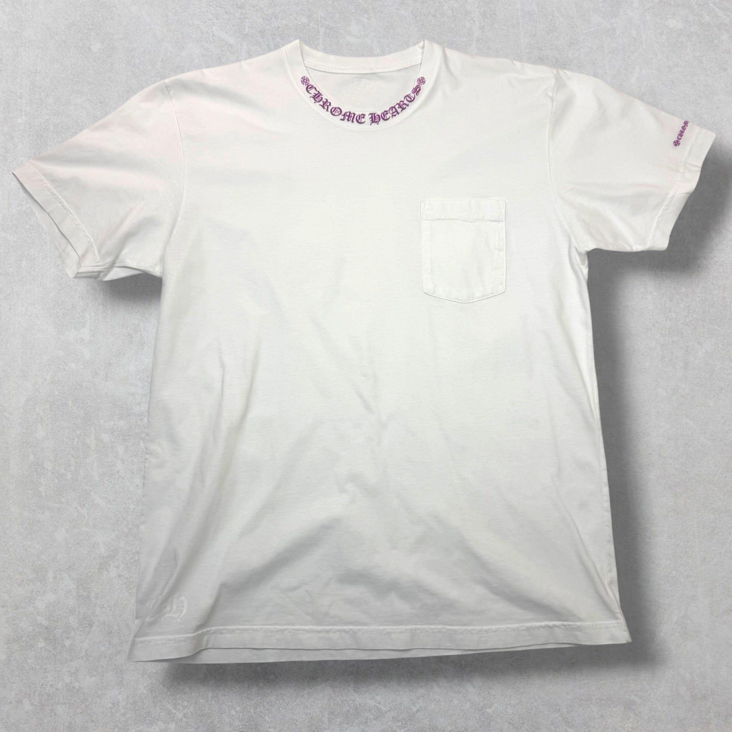 Chrome Hearts Chrome Hearts Purple Neck Logo Tee XL Size US XL / EU 56 / 4 - 1 Thumbnail