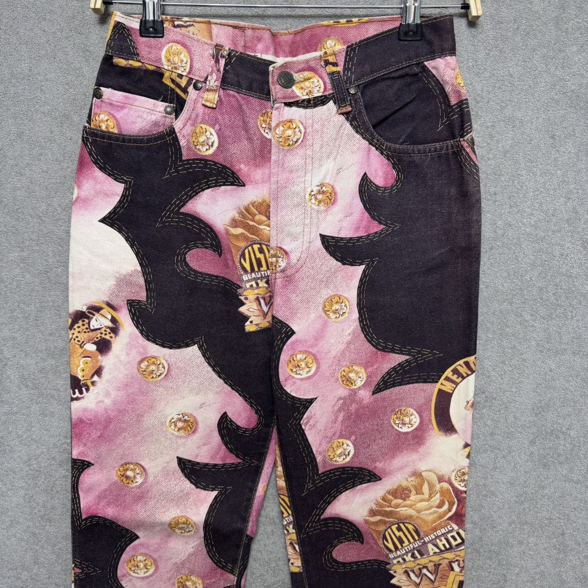 Beauty Beast × Designer Kiliwatch Secuction All Over Print Flared Bootcut Jeans Size US 27 - 5 Thumbnail