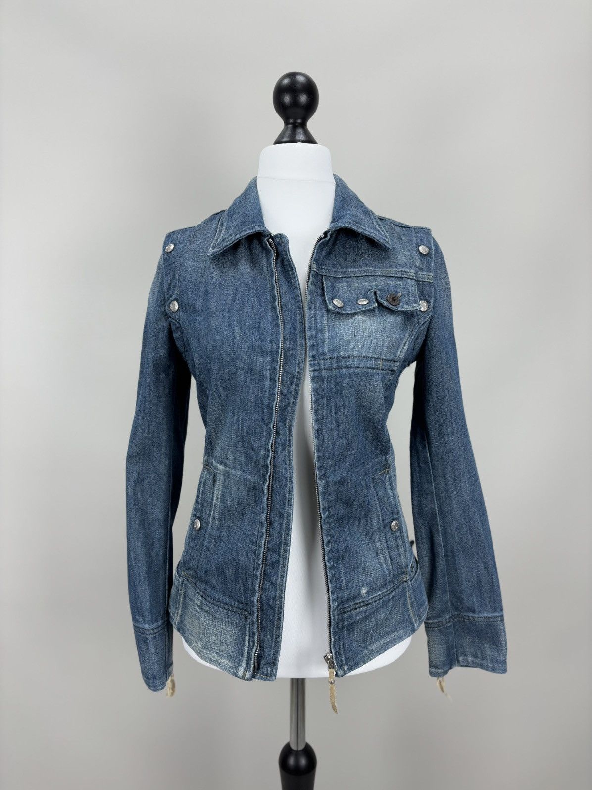 Diesel Womens vintage denim jacket vest 2in1 Diesel Size S Size S / US 4 / IT 40 - 2 Thumbnail