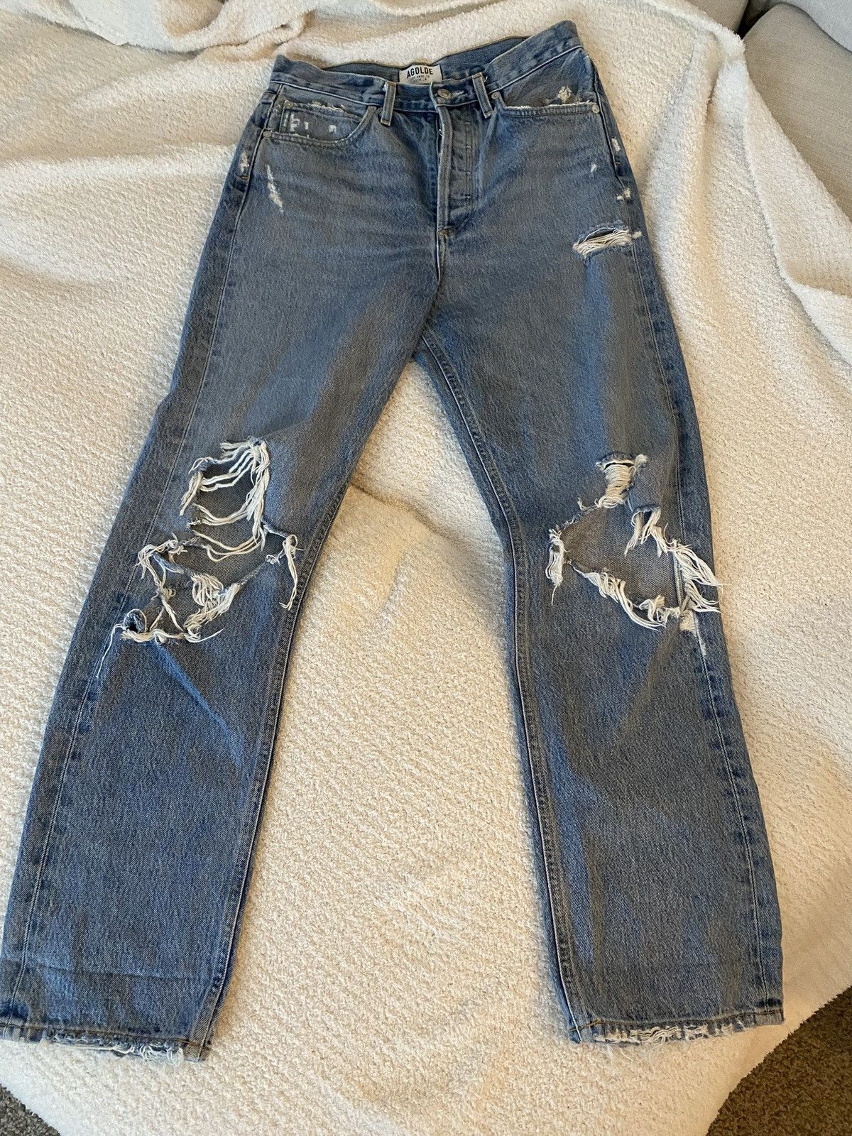 Agolde Agolde 90’s High Rise Loose Fit Relaxed Distressed Jeans Size 25" / US 0 / IT 36 - 2 Thumbnail