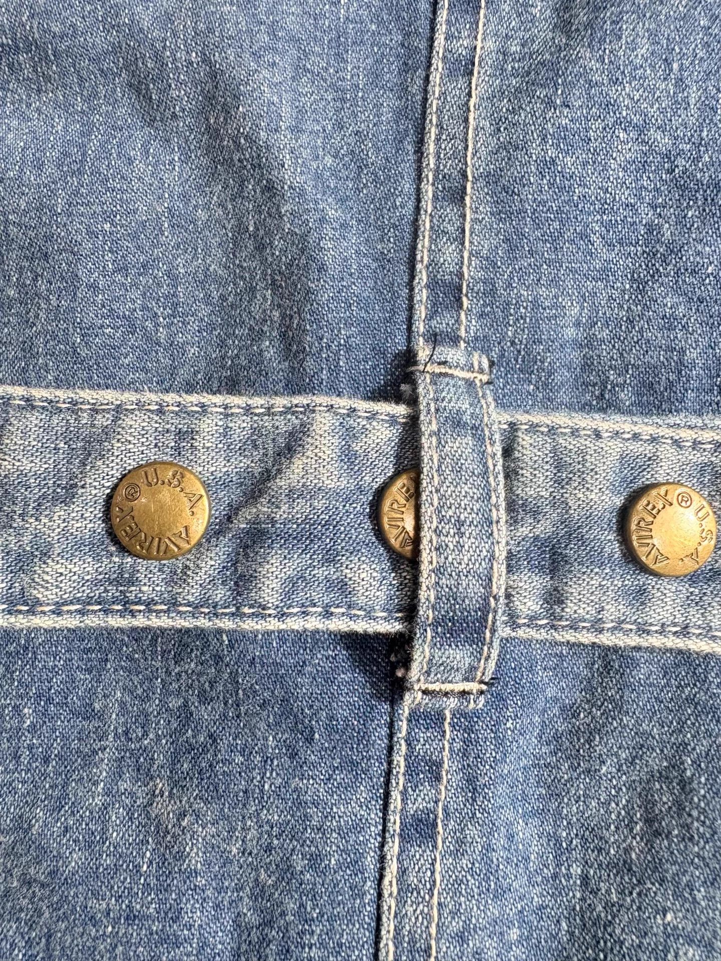 Avirex AVIREX TYPE Horsehide Sleeve Denim Jacket Size US M / EU 48-50 / 2 - 5 Thumbnail