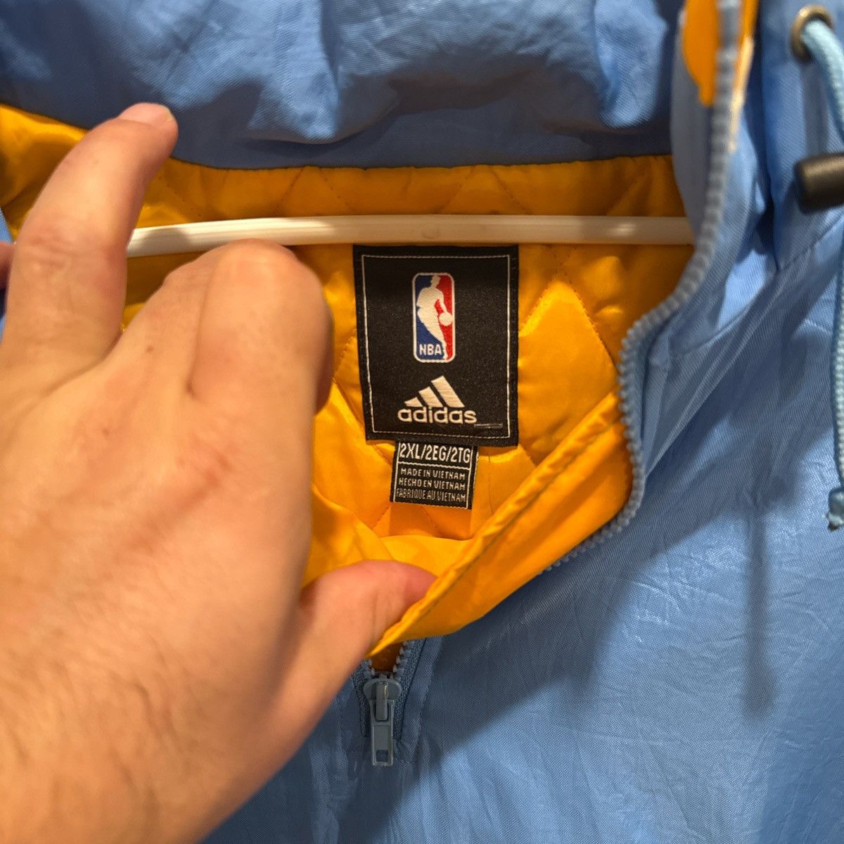 Adidas Vintage Denver Nuggets Adidas 1/2 Zip Puffer Jacket Size US XXL / EU 58 / 5 - 3 Thumbnail