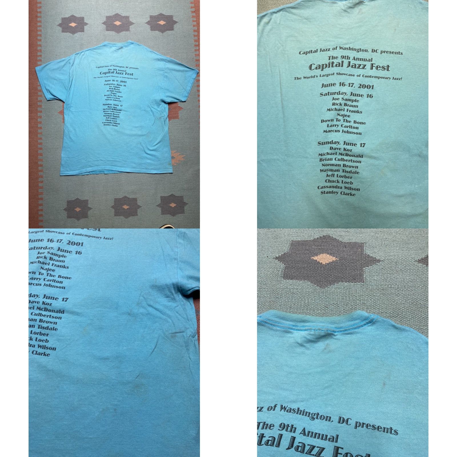 Vintage VINTAGE DC Capital Jazz Festival T Shirt 2001 Washington DC Music Abstract Art 2XL Mens Blue Jazz Shirt Size US XXL / EU 58 / 5 - 8 Thumbnail
