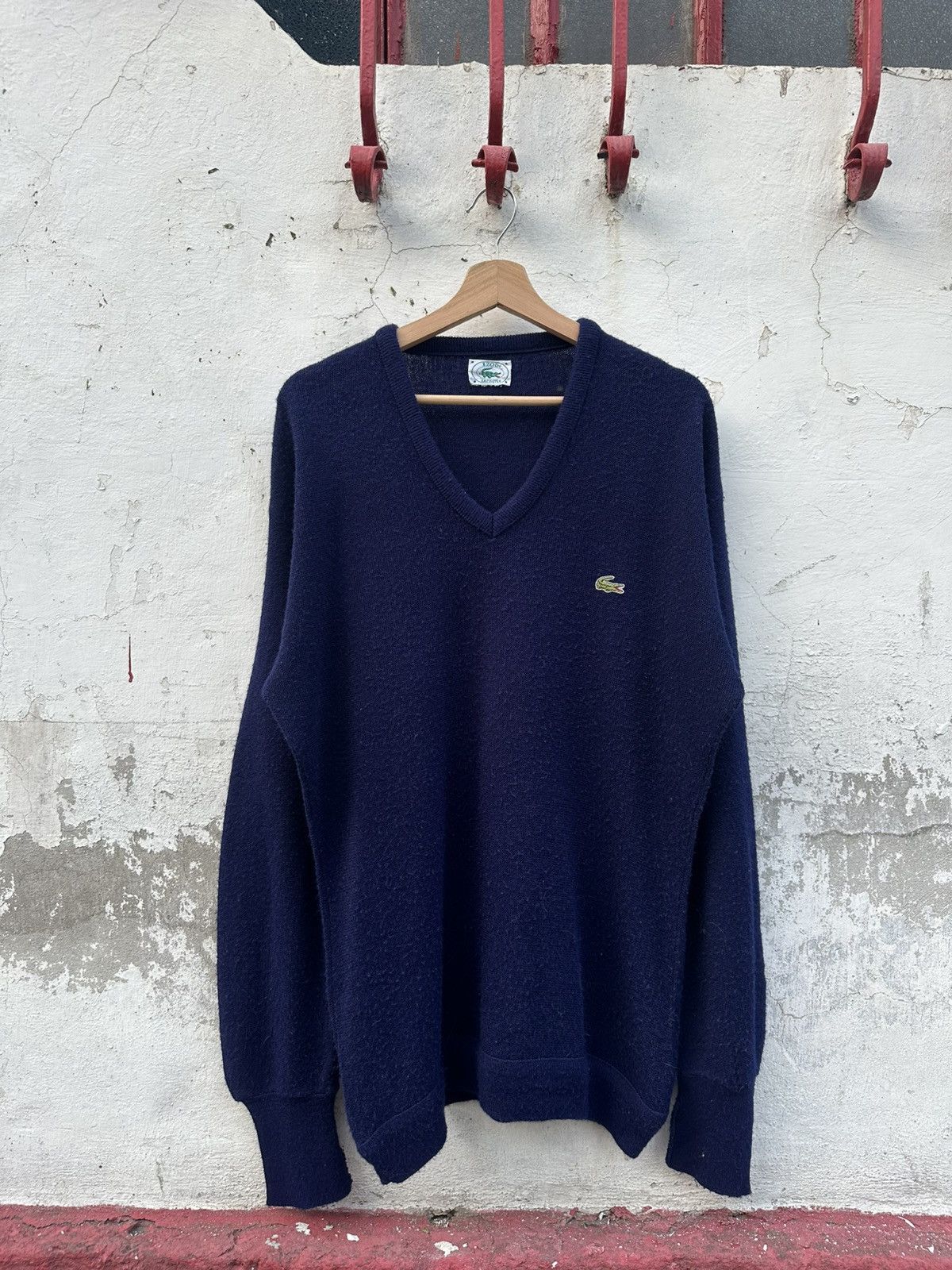 Lacoste × Vintage Vintage Lacoste Izo Sweater Size US XL / EU 56 / 4 - 2 Thumbnail