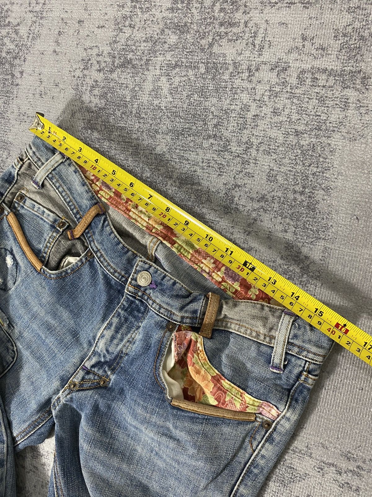 Le Grande Bleu (L.G.B.) takeo kikuchi patchwork jeans flared embroidery y2k Size US 32 / EU 48 - 2 Thumbnail