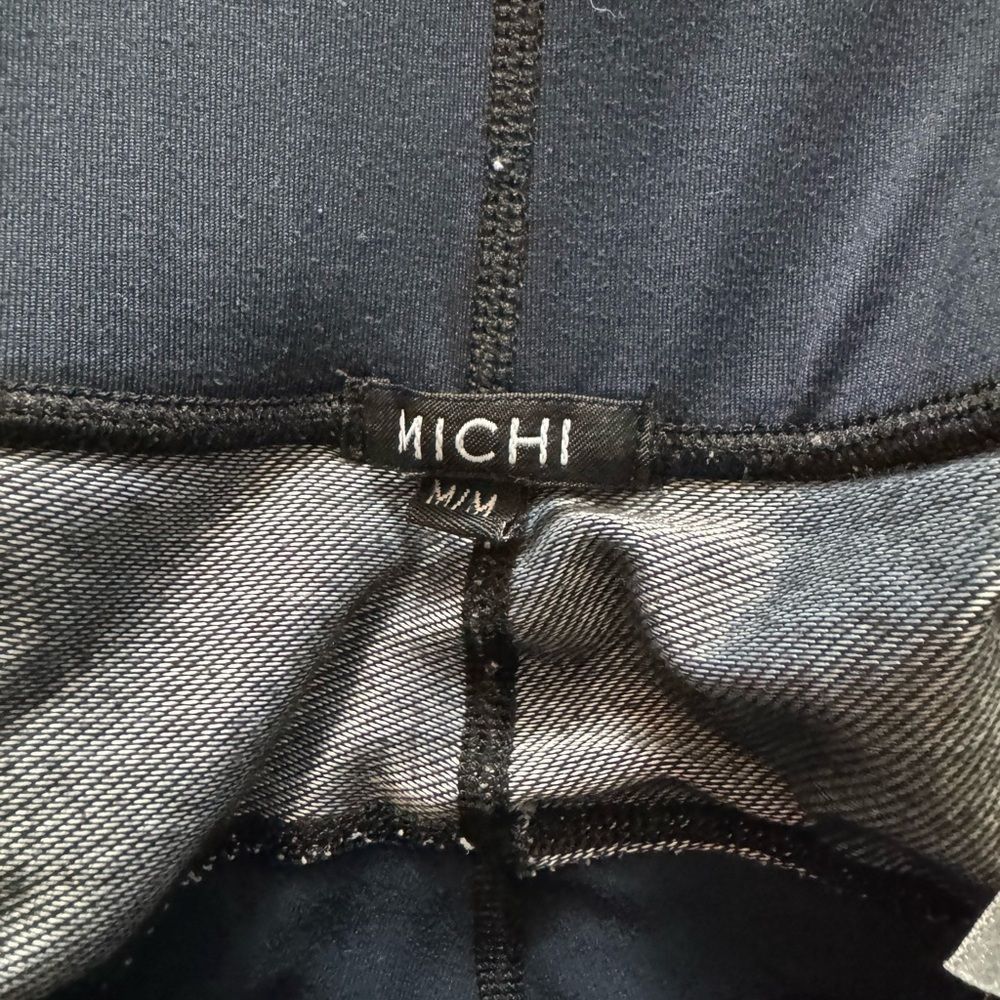 Other Michi SZ M navy blue and black mesh Leggings Size 28" / US 6 / IT 42 - 6 Thumbnail