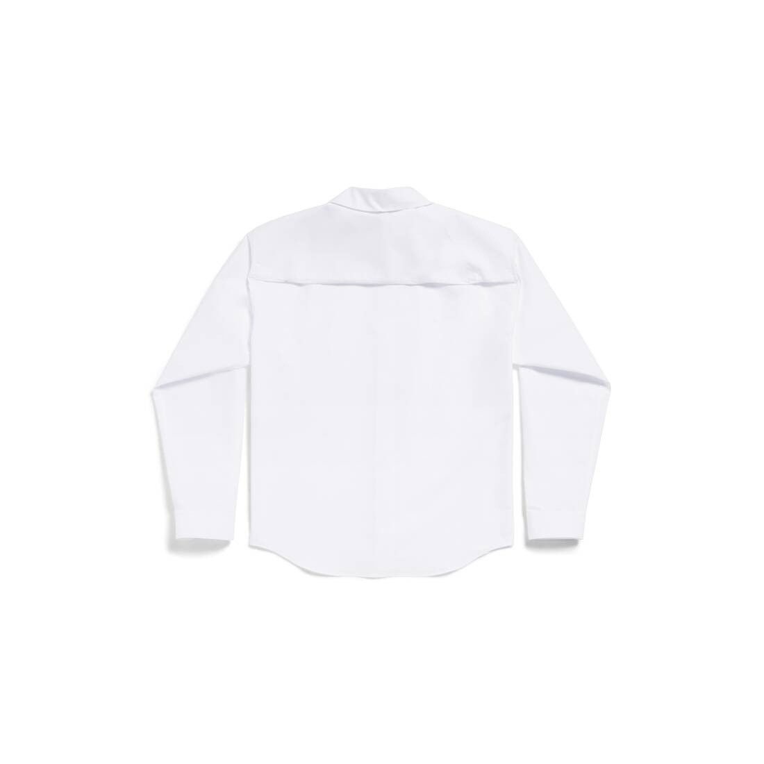 Balenciaga o1bcso1str1025 Kick Collar Shirt Large Fit in White Size M / US 6-8 / IT 42-44 - 6 Thumbnail