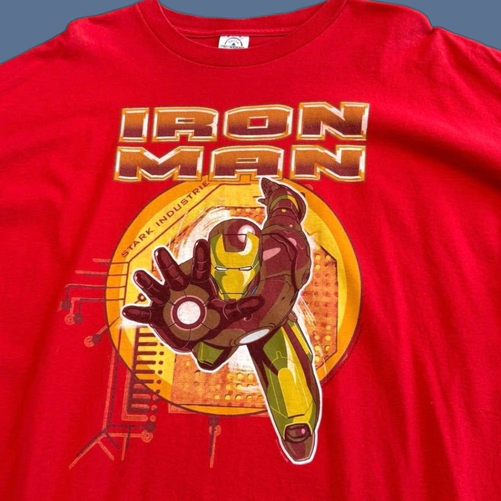 Delta VINTAGE Y2K Iron Man Marvel Comics T-Shirt Size 2XL Tony Stark Industries Shirt Men Red Short Sleeve 2000-2009 Size US XXL / EU 58 / 5 - 1 Thumbnail