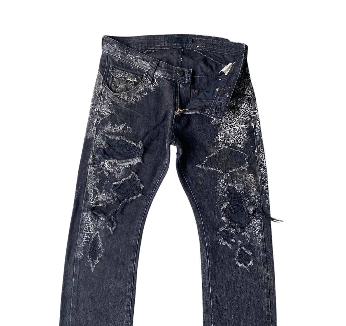 JACKROSE Rocker Jackrose LuvMaison Python+SpiderWeb Distressed Denim Size US 28 / EU 44 - 8 Thumbnail