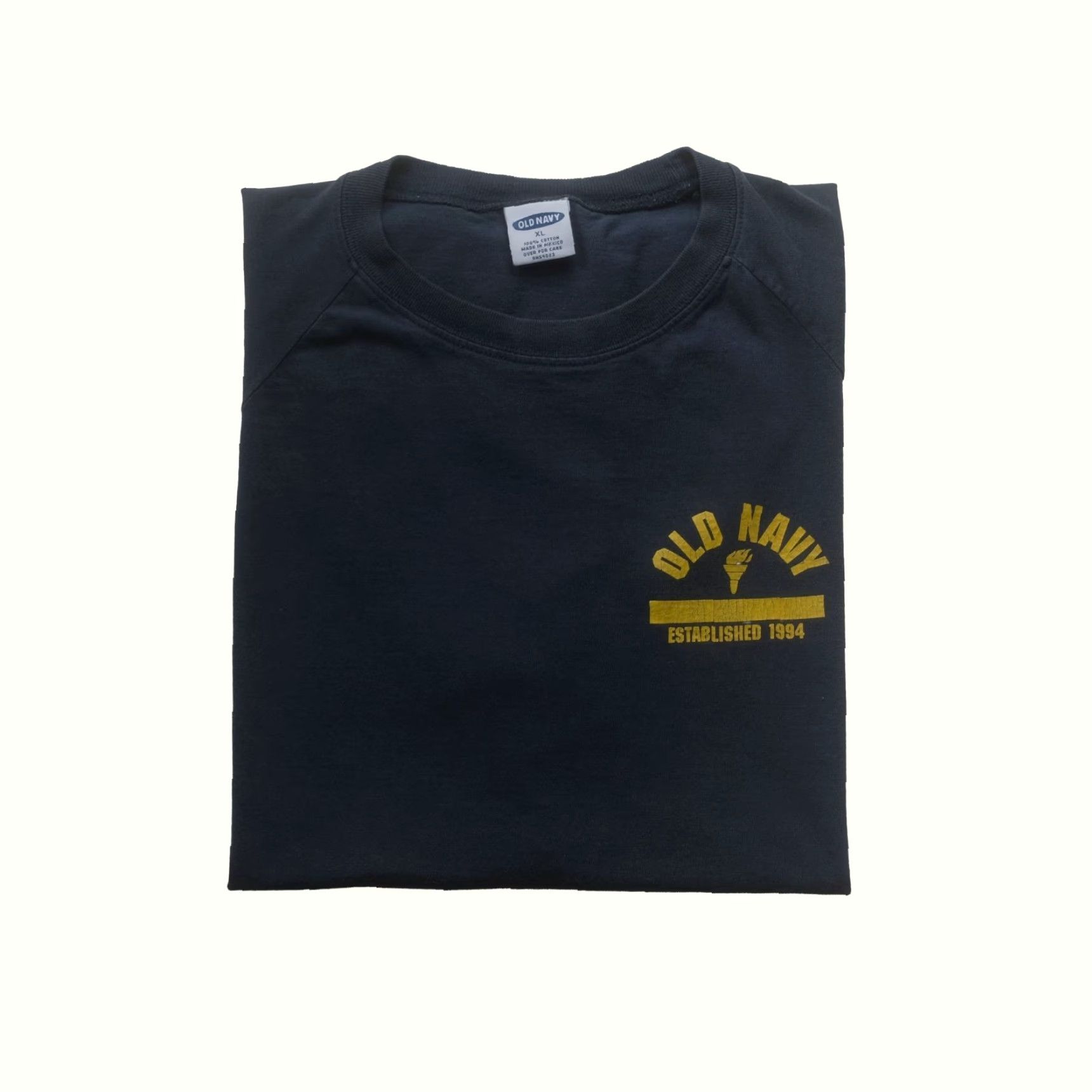 Old Navy VINTAGE Old Navy T-Shirt 90s EST 1994 BLUE Active Sport 100% COTTON XL Mens Short Sleeve Crew Neck Size US XL / EU 56 / 4 - 2 Thumbnail
