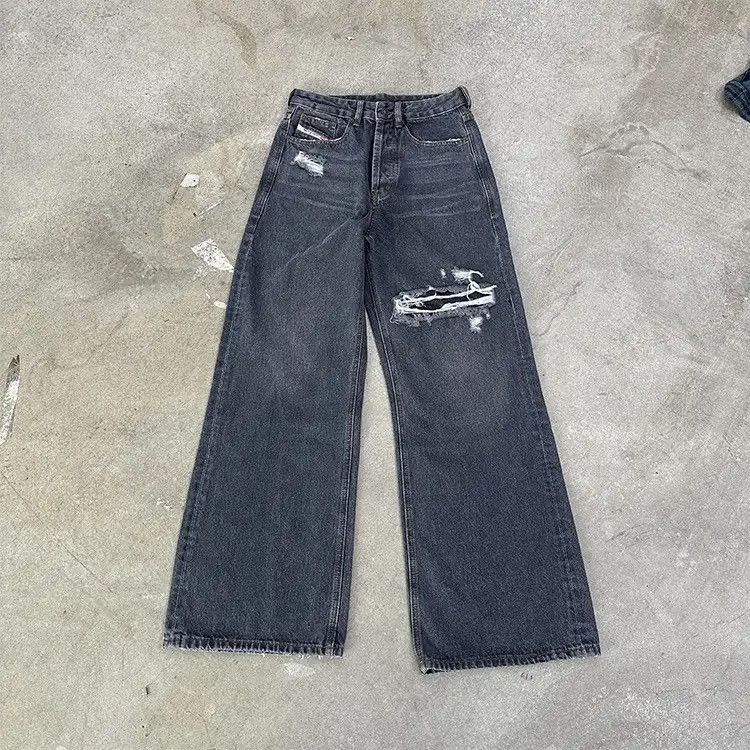 90's Wide Leg Jeans Jeans 90 Rotos Bershka Bershka Denim The