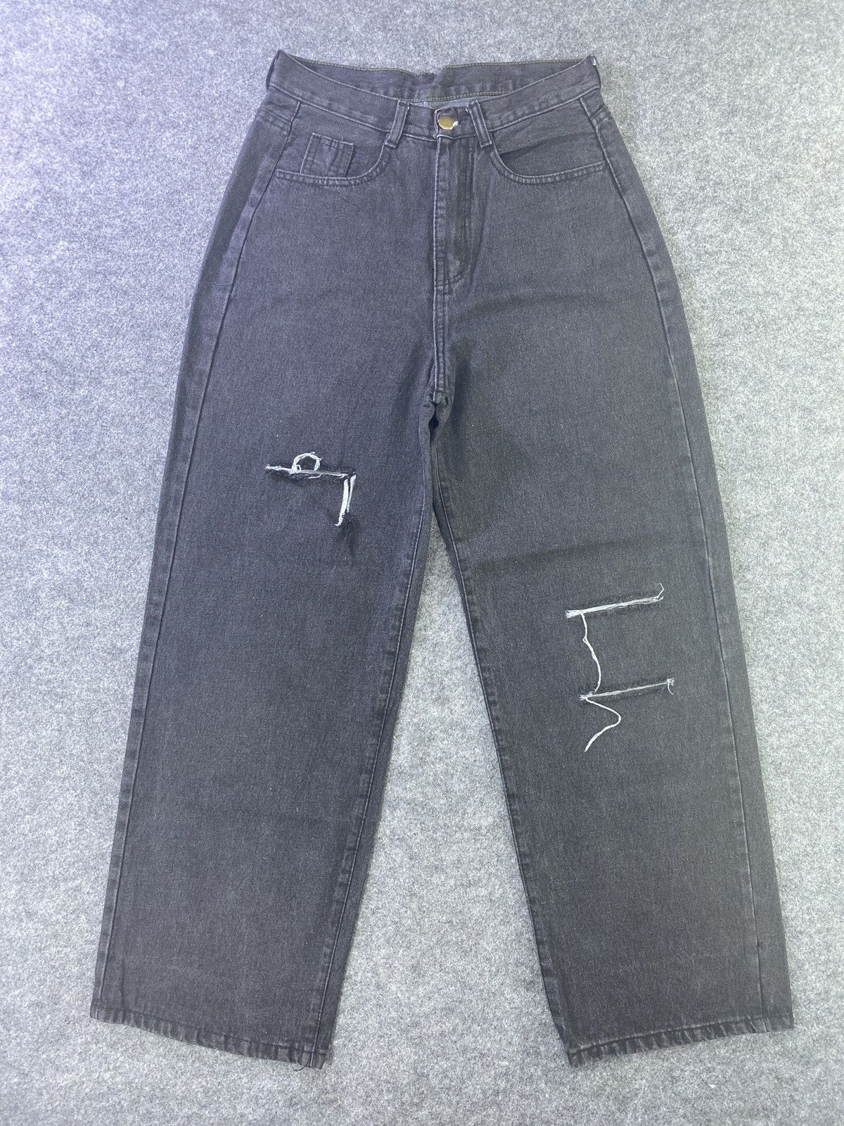 image of Jean Baggy Distressed Black Pants -J948, Men's (Size 28)