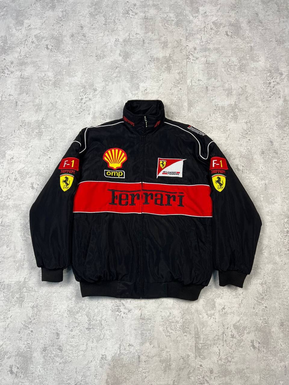 Vintage RARE Vintage Ferrari Racing Bomber Jacket Formula-1 Big Logo ...