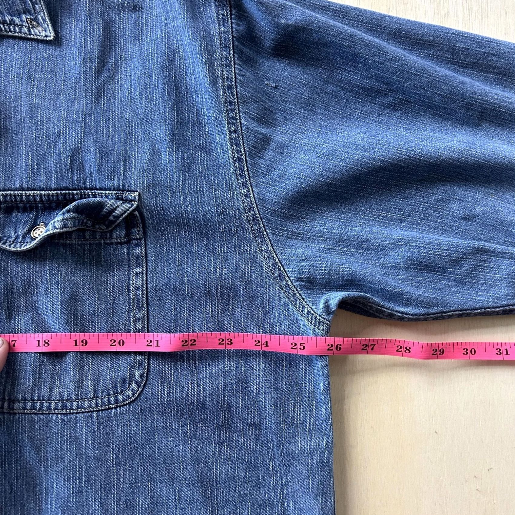 Denime VINTAGE Premier Denim Shirt Mens XL Blue Long Sleeve Button-Up Workwear Size US XL / EU 56 / 4 - 3 Thumbnail