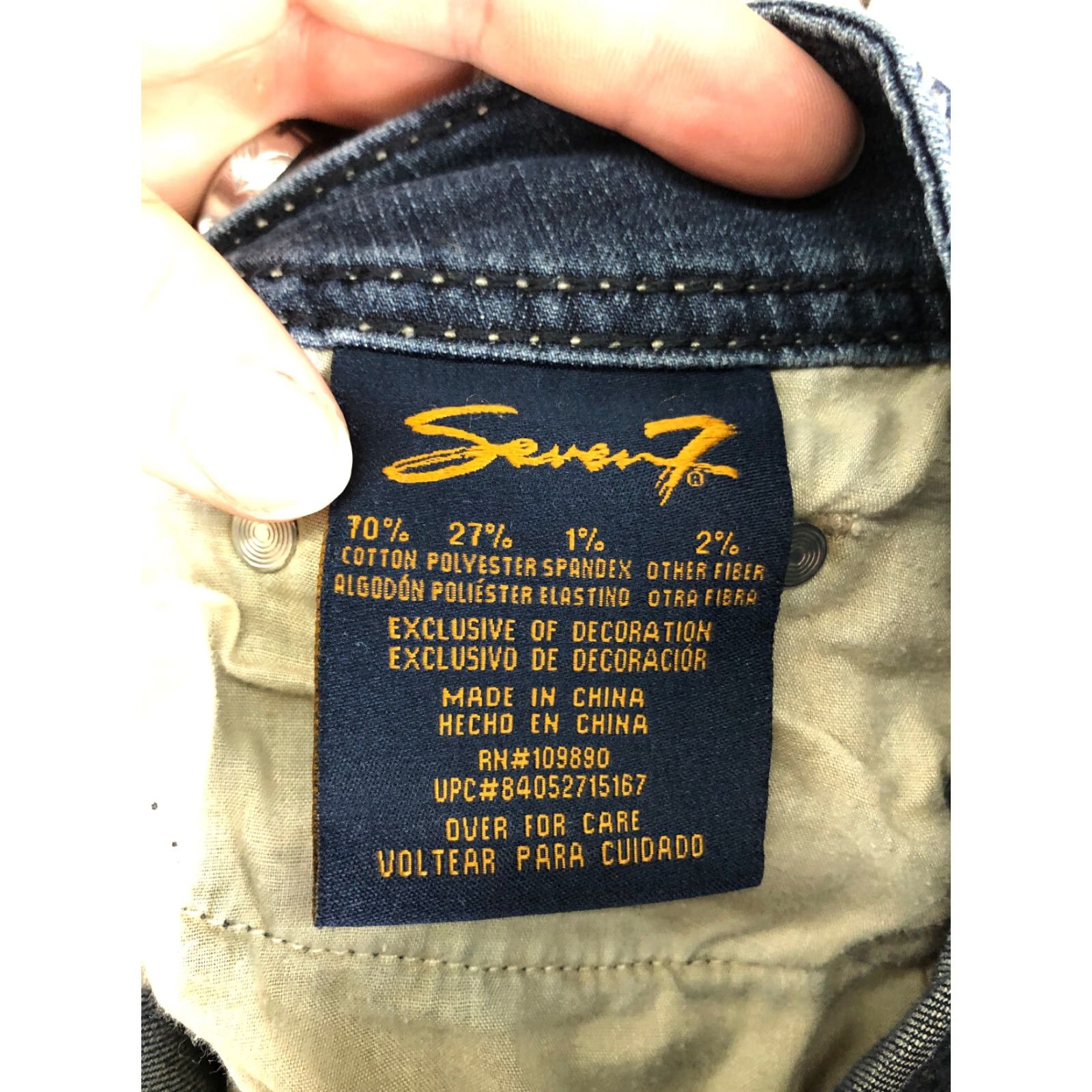 Vintage Seven7 Womens Size 8 Mid Rise Dark Wash Boyfriend Blue Jean Shorts Size 30" / US 8 / IT 44 - 8 Thumbnail