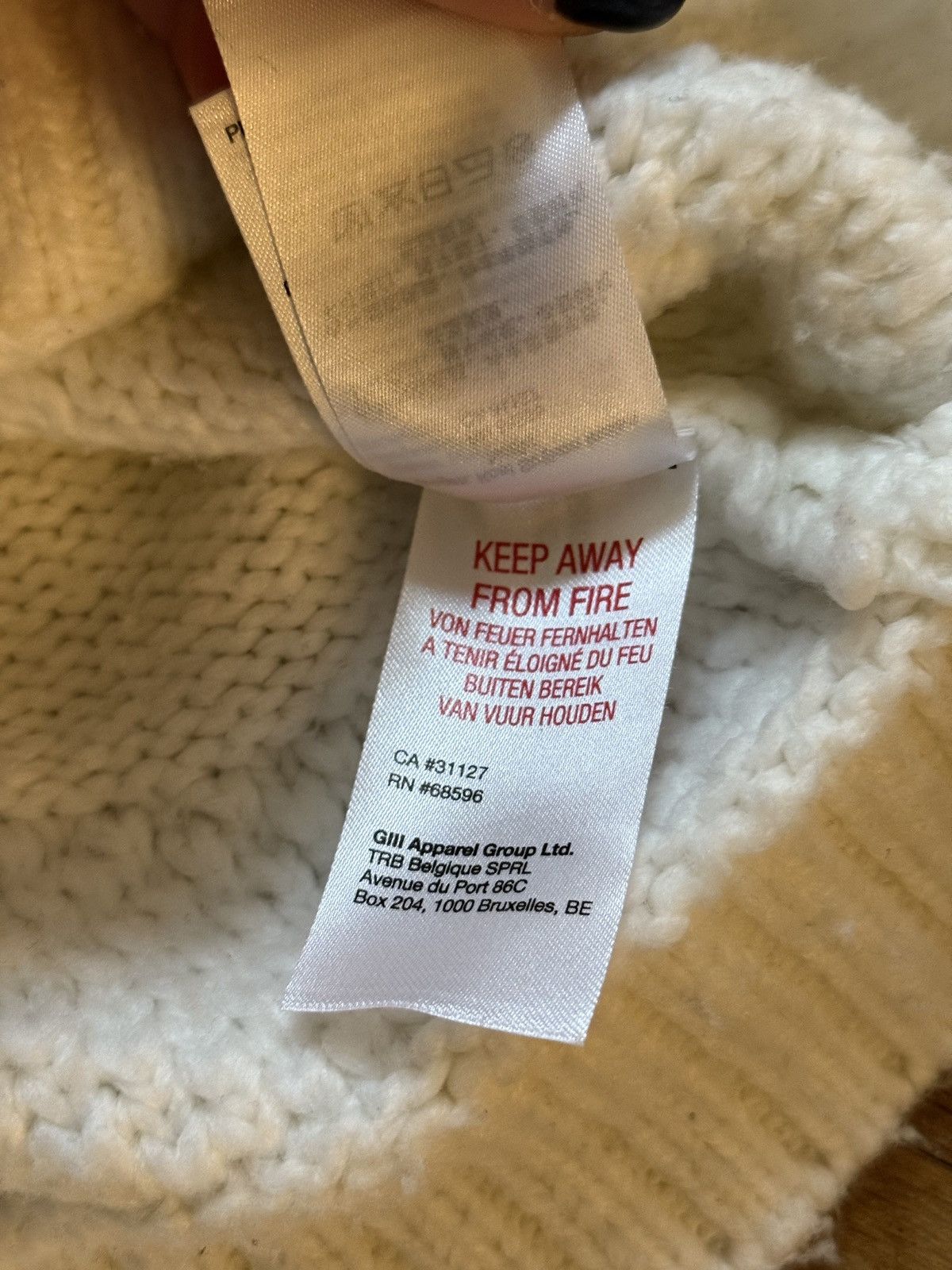 DKNY DKNY Textured Ivory Knit Sweater Size L / US 10 / IT 46 - 4 Thumbnail