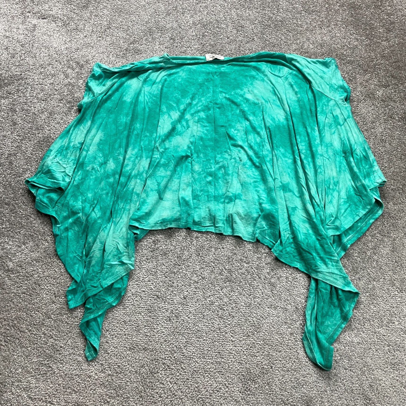 Vintage C Christian Blouse Womens Small Green Sleeveless Round Neck Tie-Dye Knit Rayon Spandex Casual Top Womens Size S / US 4 / IT 40 - 2 Thumbnail