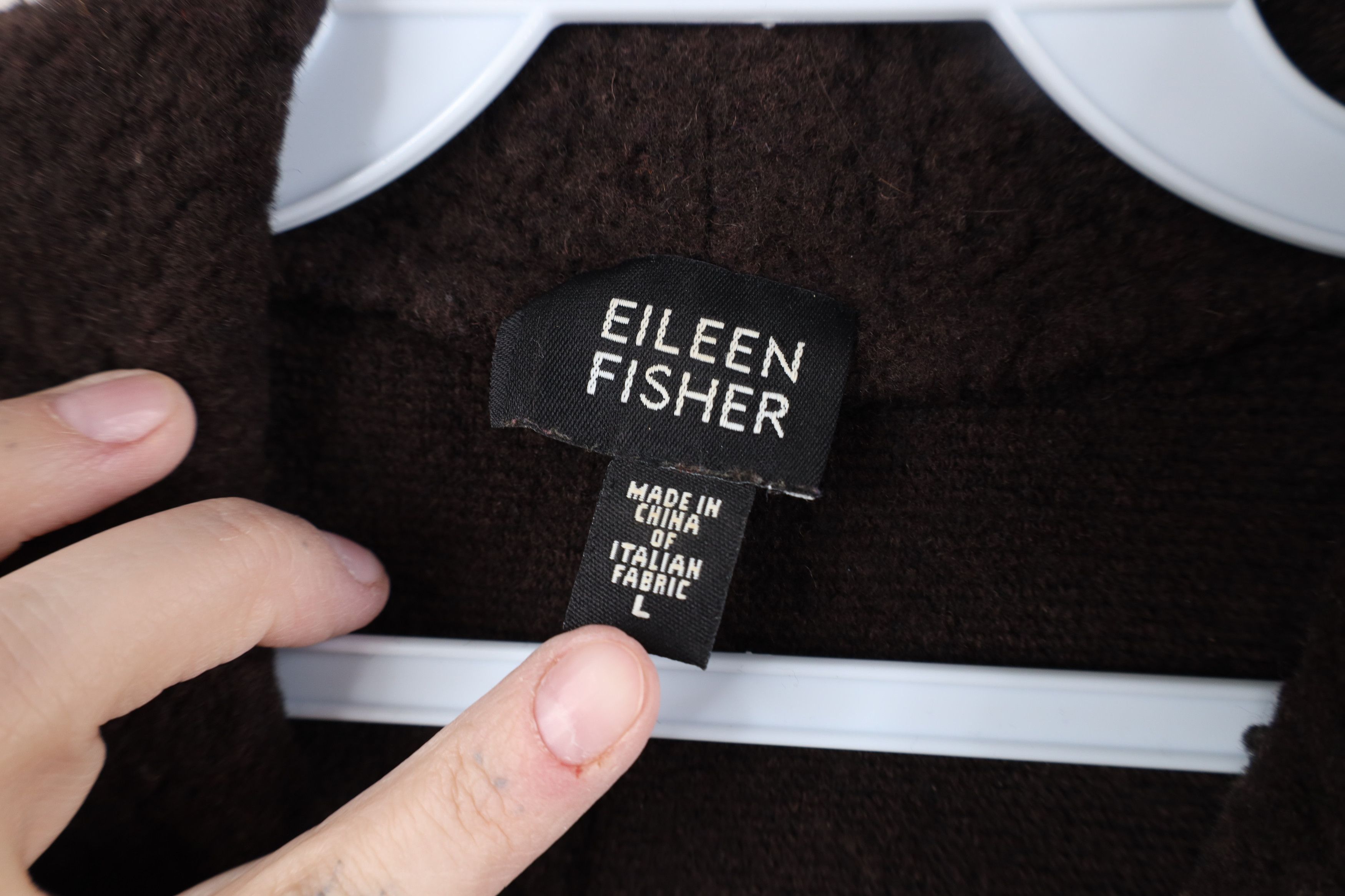 Eileen Fisher Eileen Fisher Virgin Wool Knit Button Sweater Jacket Brown Size L / US 10 / IT 46 - 7 Thumbnail