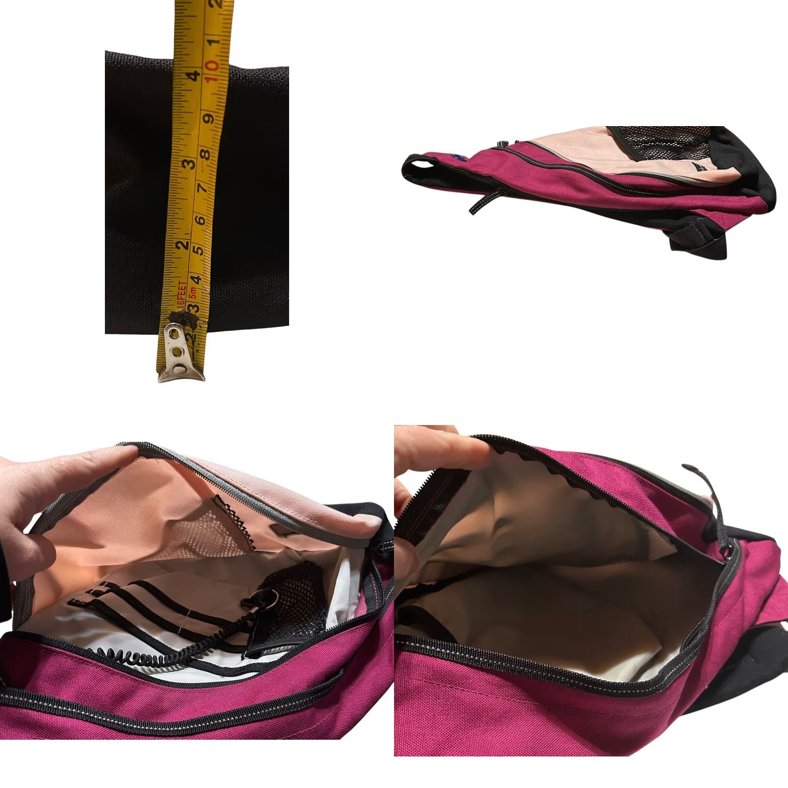 Lands' End Lands' End Pink Sling Crossbody Shoulder Bag Purse Nylon Women’s Tote Size ONE SIZE - 8 Thumbnail