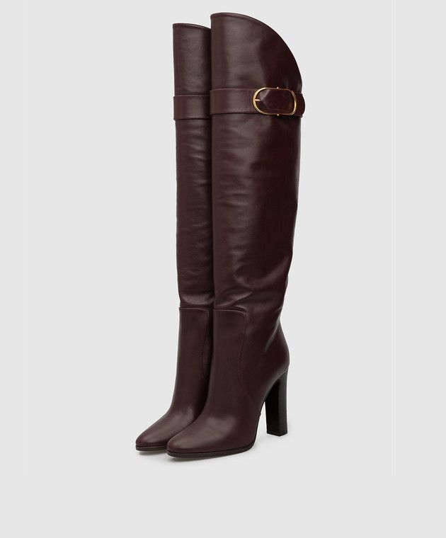 Dolce & Gabbana o1y0825 Square Heel Boots in Brown Size US 6.5 / IT 36.5 - 2 Thumbnail