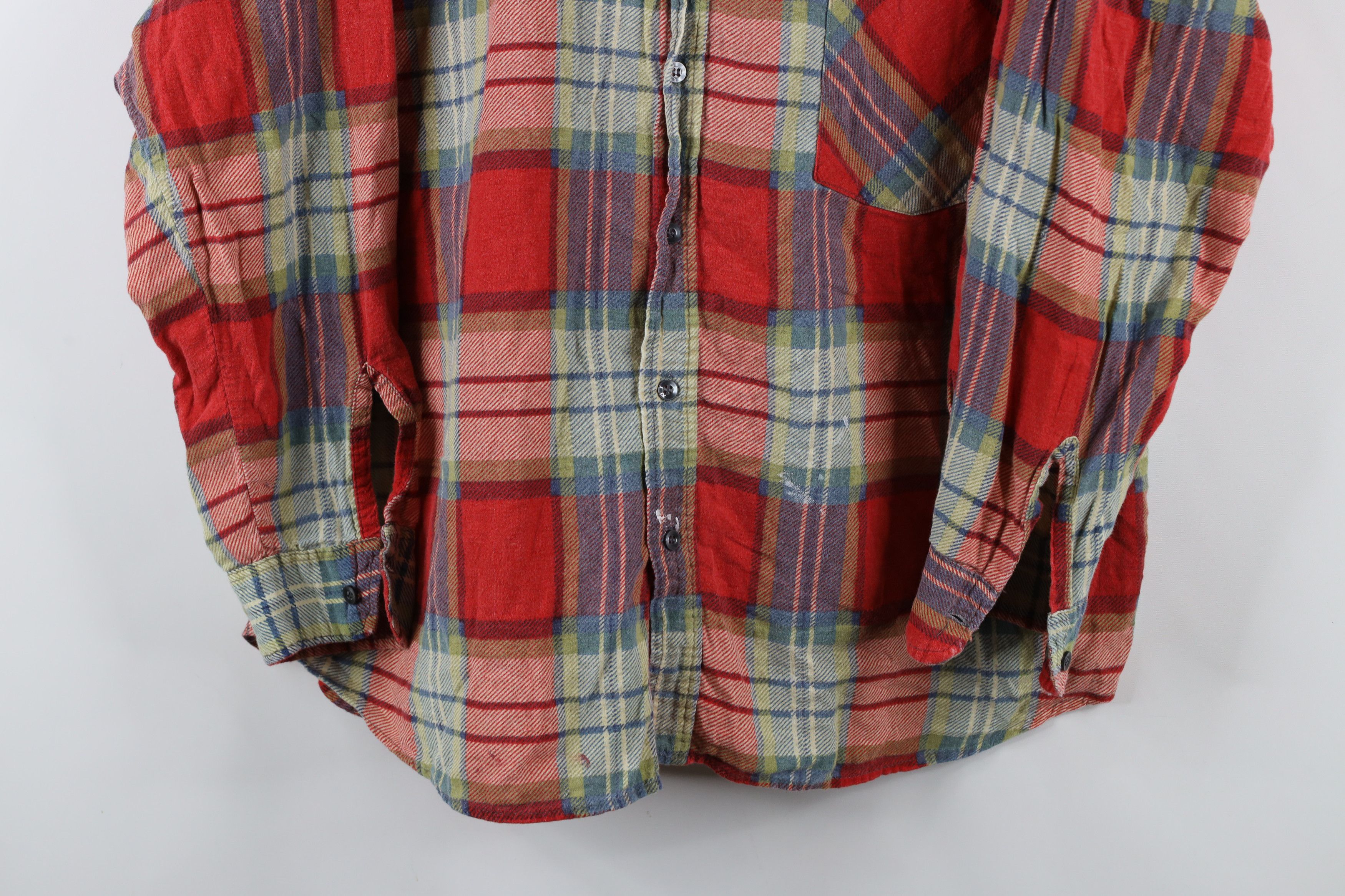 Vintage Vintage 90s Streetwear Flannel Collared Button Shirt Plaid Size US XXL / EU 58 / 5 - 3 Thumbnail