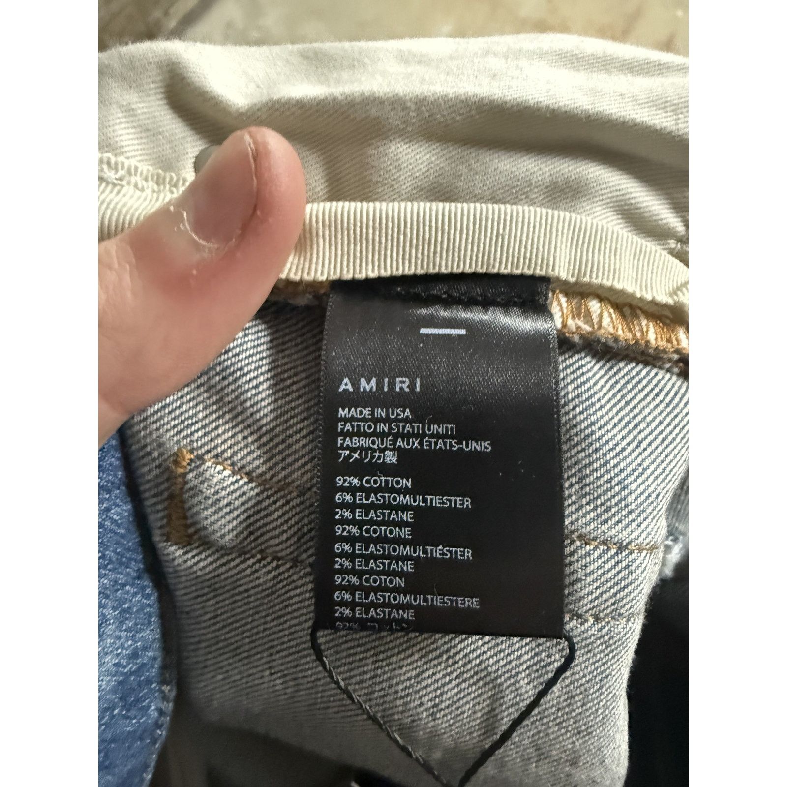 Amiri Amiri Jeans Light Wash Camo Patchwork Used 34 Size US 34 / EU 50 - 4 Thumbnail