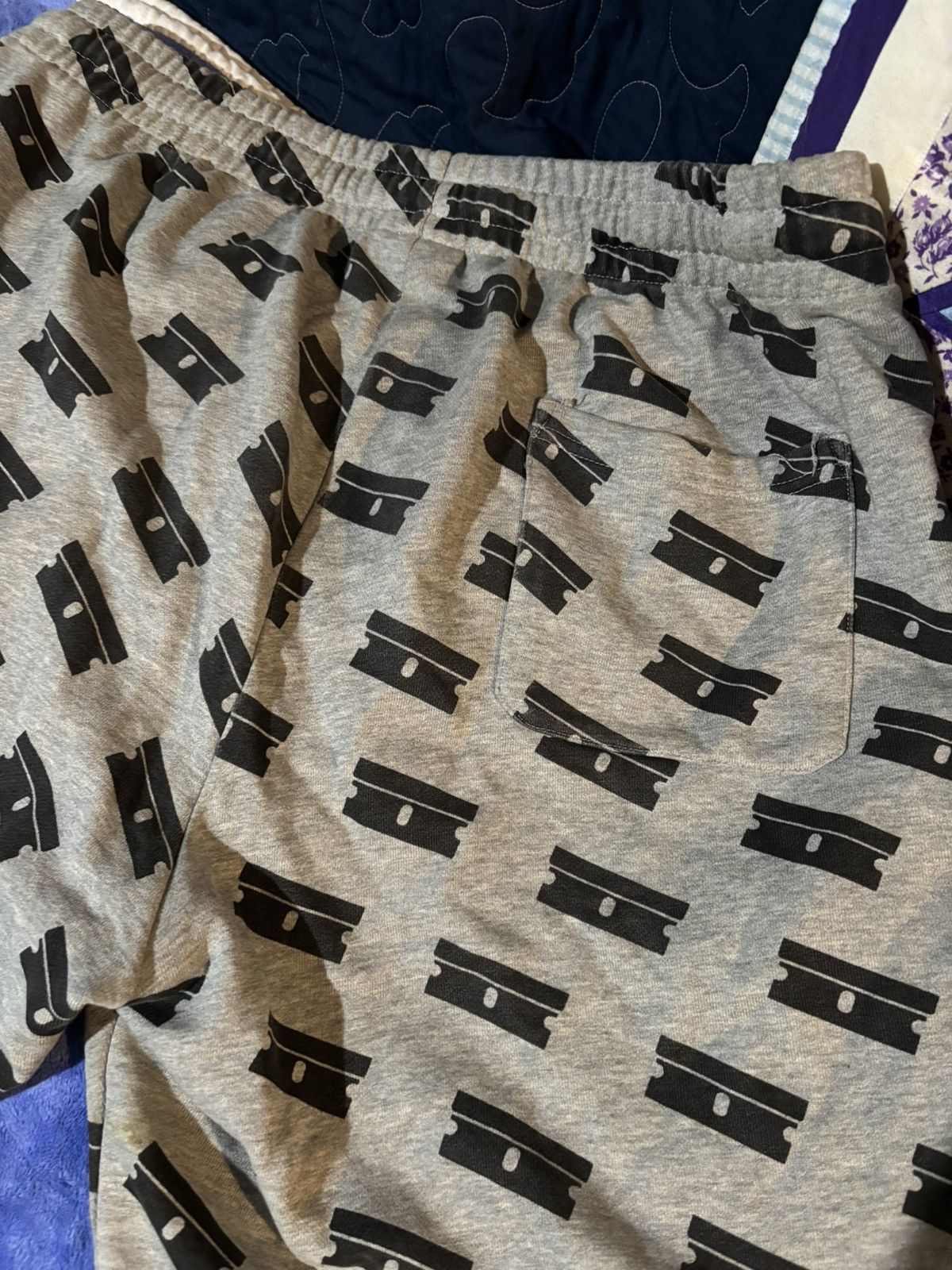 Fuck The Population × G59 Records G59 Suicideboys Razor Blade All Over Shorts Grey XL Size US 36 / EU 52 - 4 Thumbnail