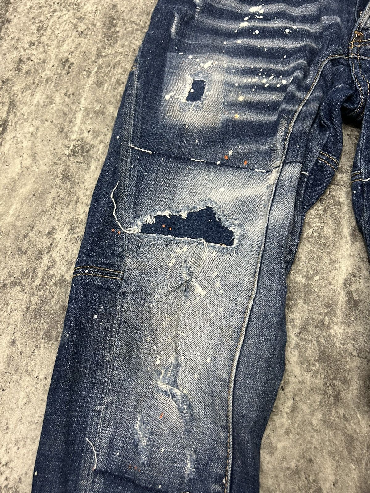 Designer × Dsquared2 Ds Quared 2 Paint Acid Wash Distressed Jeans Size US 29 - 7 Thumbnail