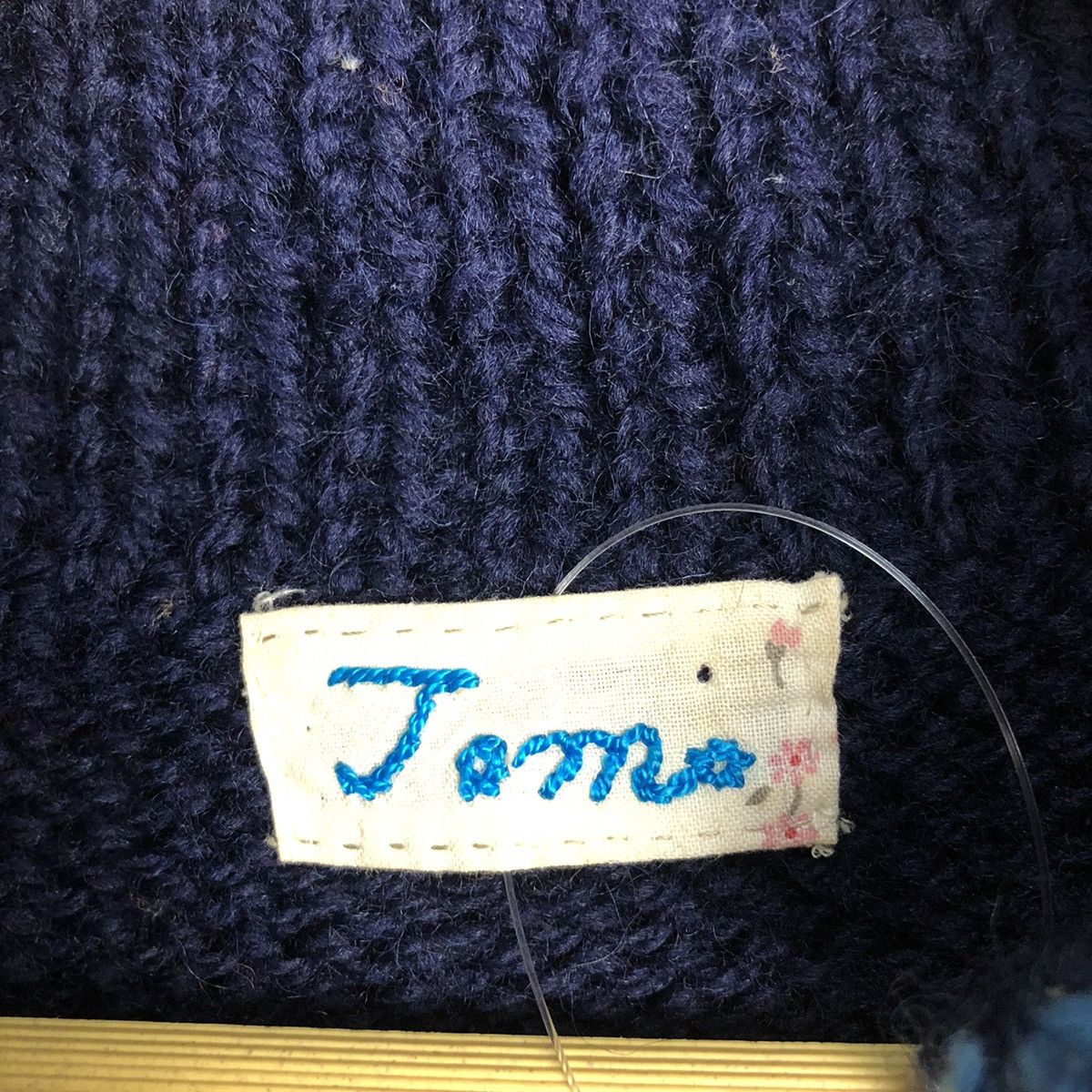Homespun Knitwear × Japanese Brand Jomo Blue Knitwear #A392 Size US M / EU 48-50 / 2 - 10 Thumbnail