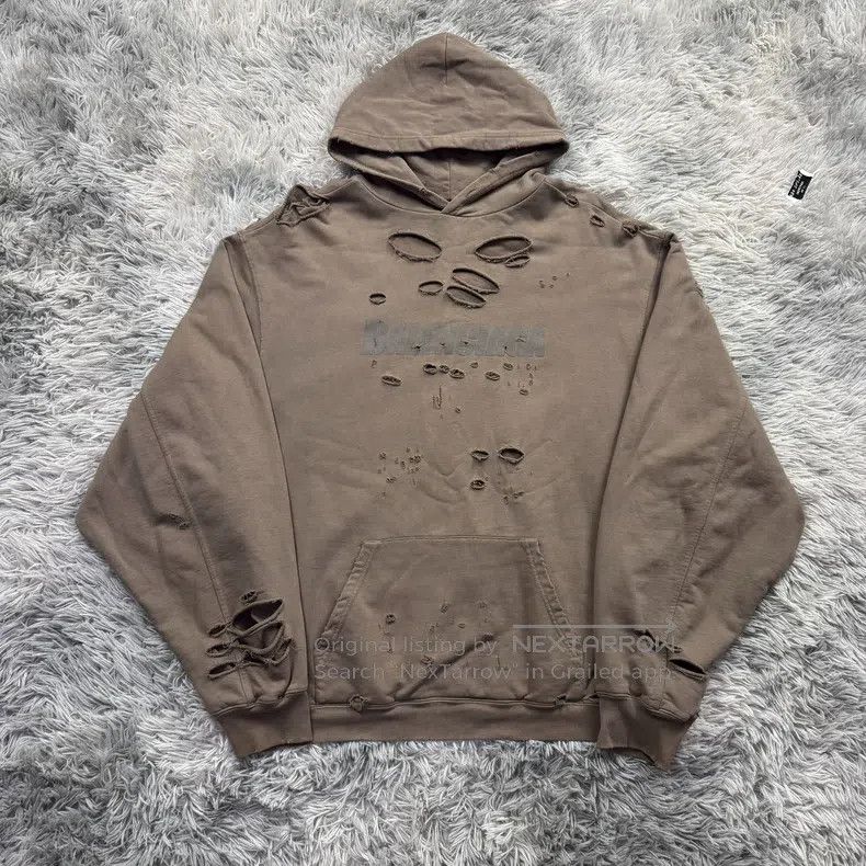 Balenciaga Balenciaga Destroyed Hoodie Size US XS / EU 42 / 0 - 1 Thumbnail