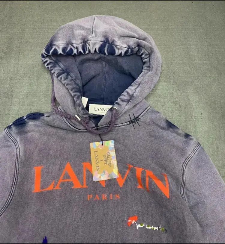 Lanvin Lanvin x Gallery Dept Distressed Splash Hoodie-2507 Size US S / EU 44-46 / 1 - 8 Thumbnail