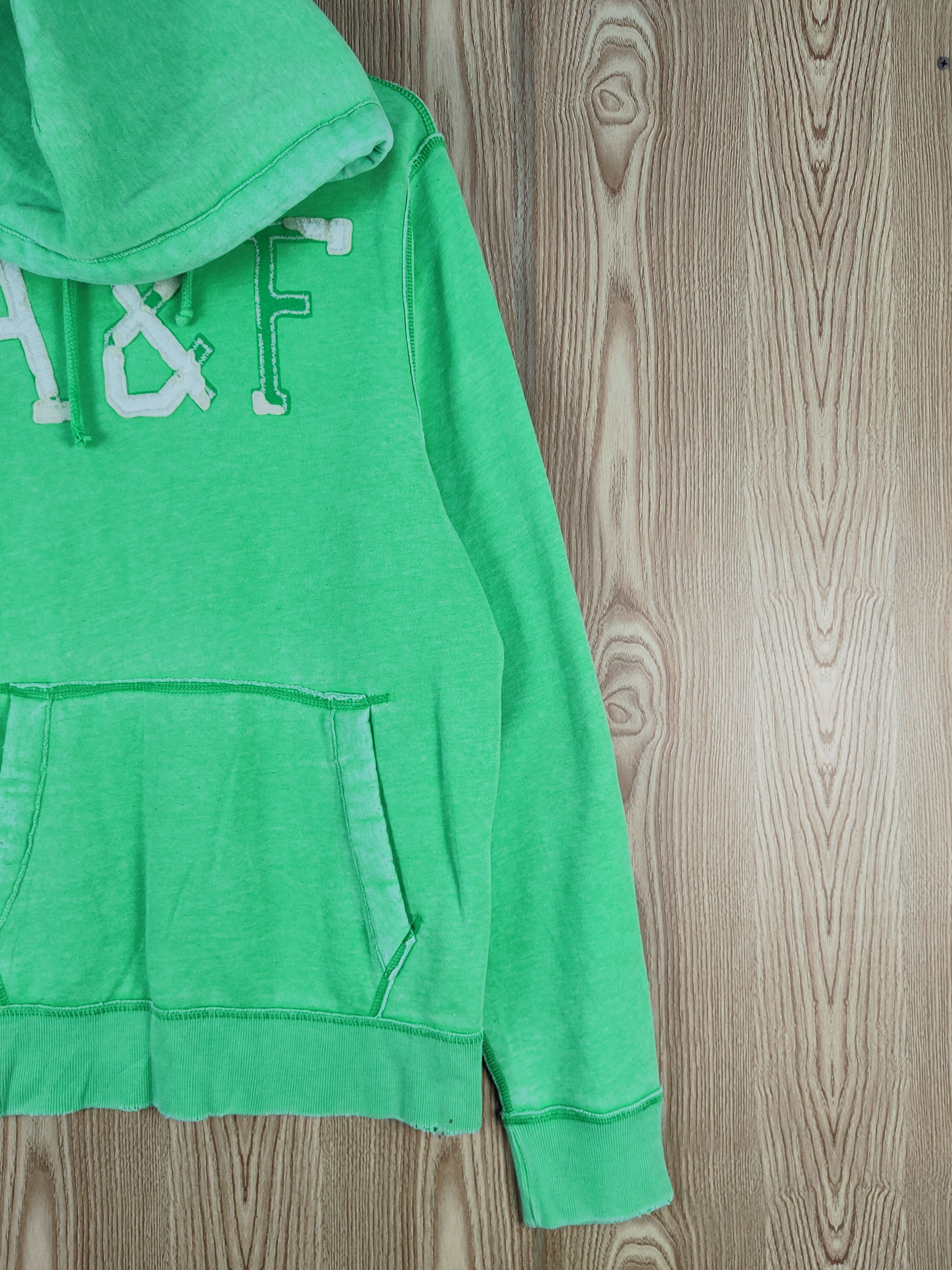 Abercrombie & Fitch × Vintage Abercrombie & Fitch Light Green Vintage Hoodie Sweatshirts Size US XXL / EU 58 / 5 - 6 Thumbnail