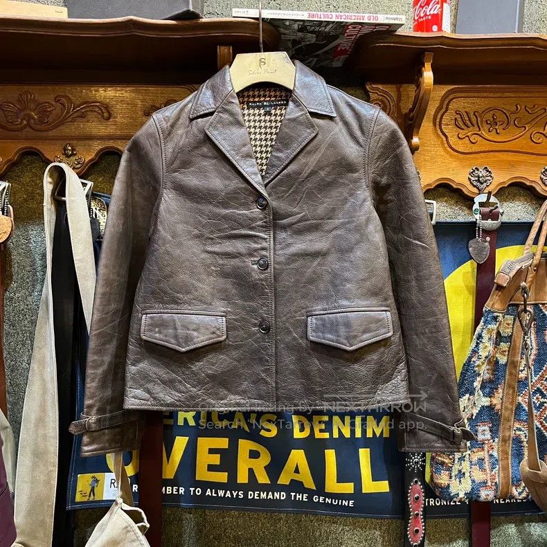 RRL Ralph Lauren RRL Ralph Lauren Thousand bird grid lined leather jacket Size US M / EU 48-50 / 2 - 1 Thumbnail