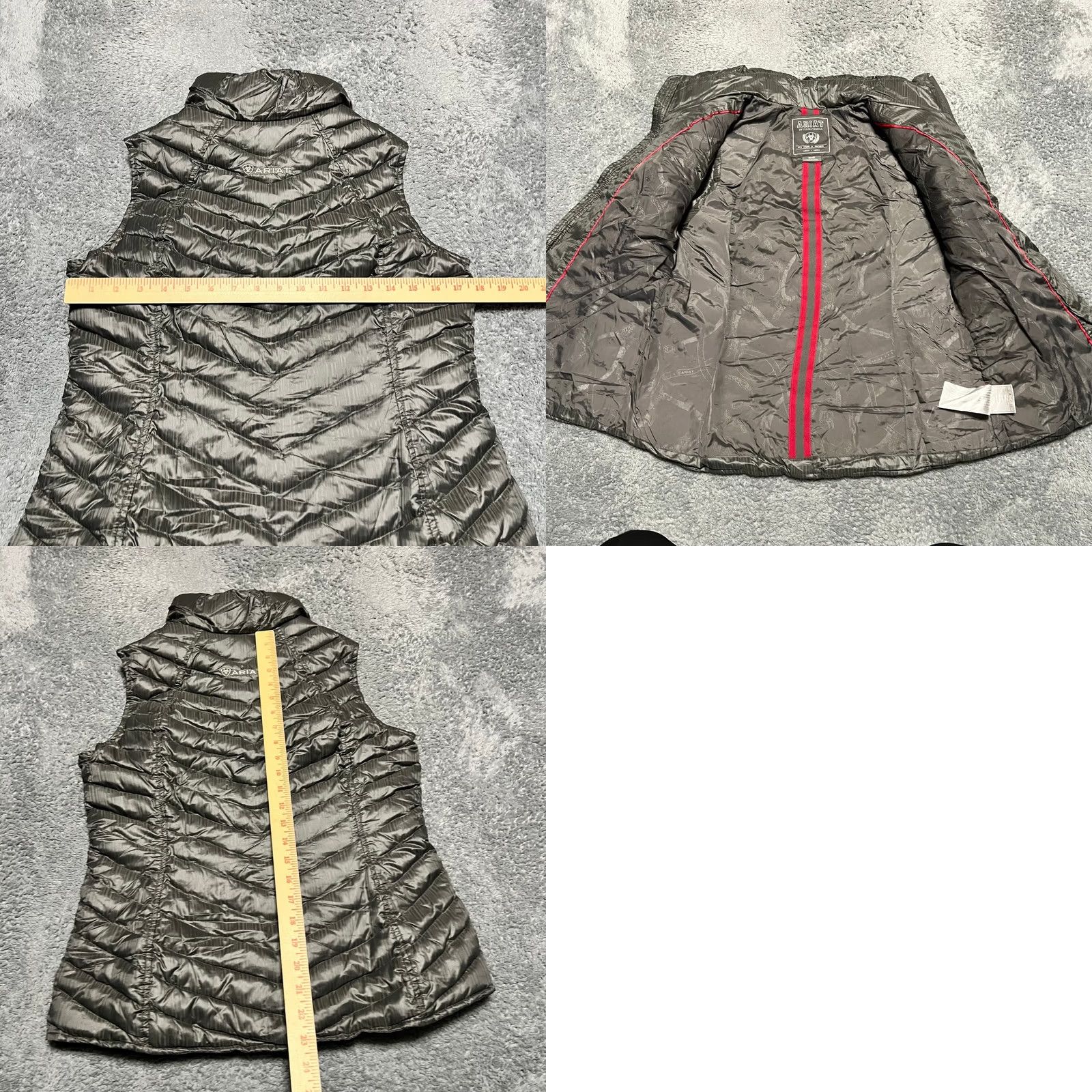 Ariat Ariat Puffer Vest Womens Medium Gray Silver Western Outdoor Cowgirl Jacket Size M / US 6-8 / IT 42-44 - 8 Thumbnail