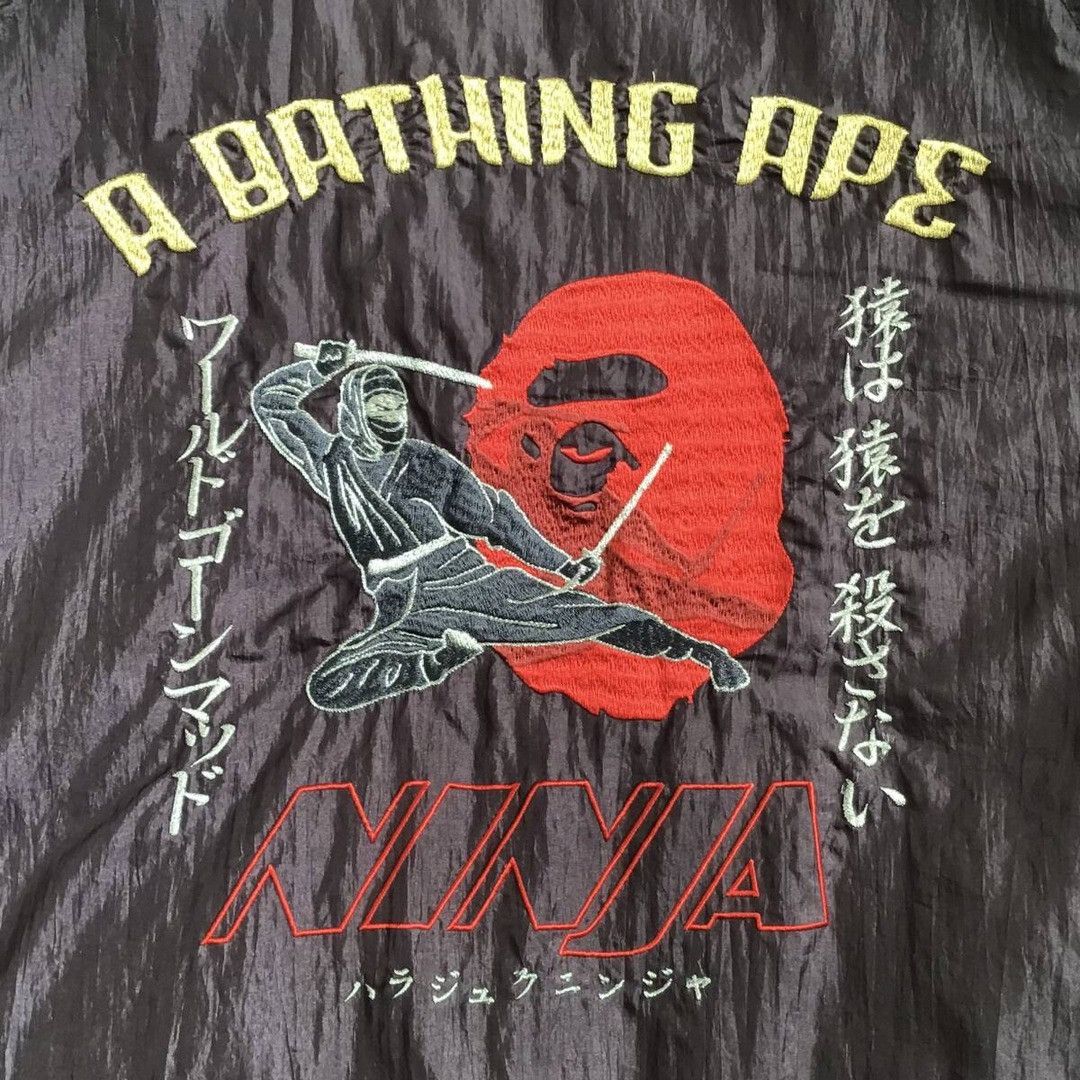 Bape BAPE NINJA SOUVENIR JACKET Brown x Yellow a bathing ape Size US L / EU 52-54 / 3 - 4 Thumbnail