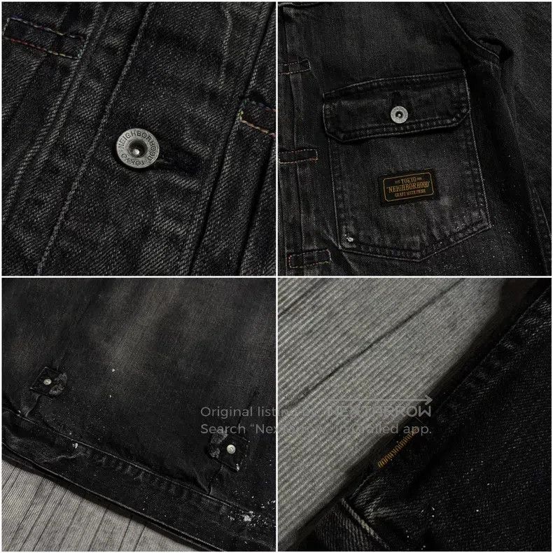 Neighborhood Neighborhood Black Washed Splatter Denim Jacket Size US M / EU 48-50 / 2 - 5 Thumbnail