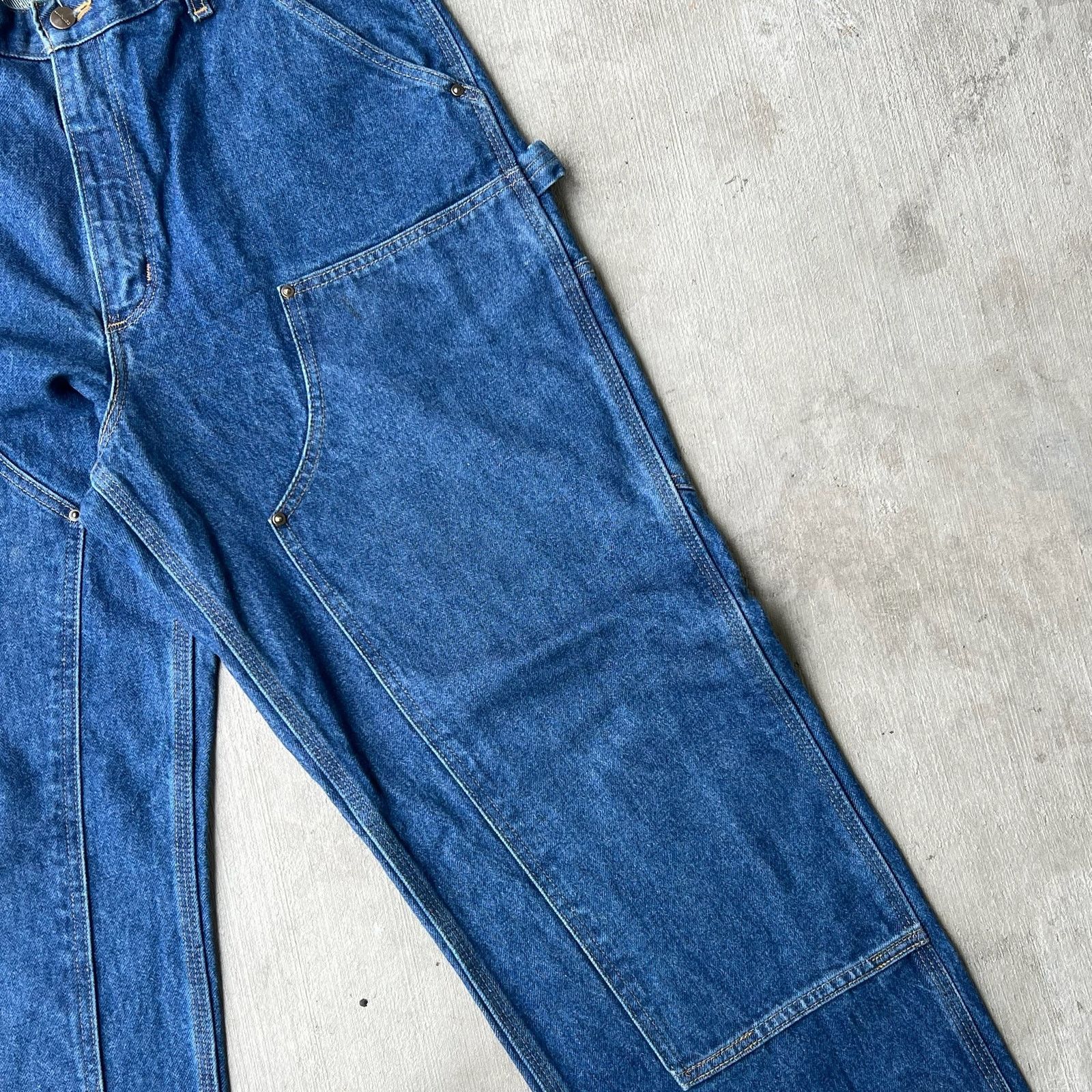 Carhartt × Vintage Carhartt denim blue jean double knee work carpenter pants Size US 34 / EU 50 - 4 Thumbnail