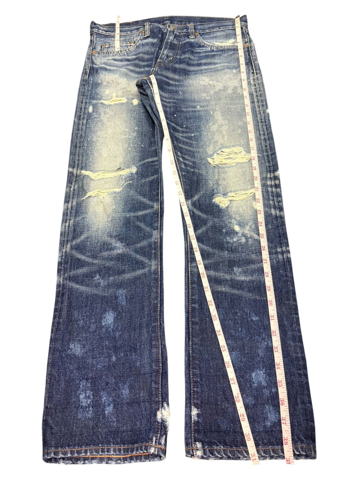 Dsquared2 Vintage Japanese Rna Bleached Wash Distressed Jeans Size 31" - 7 Thumbnail